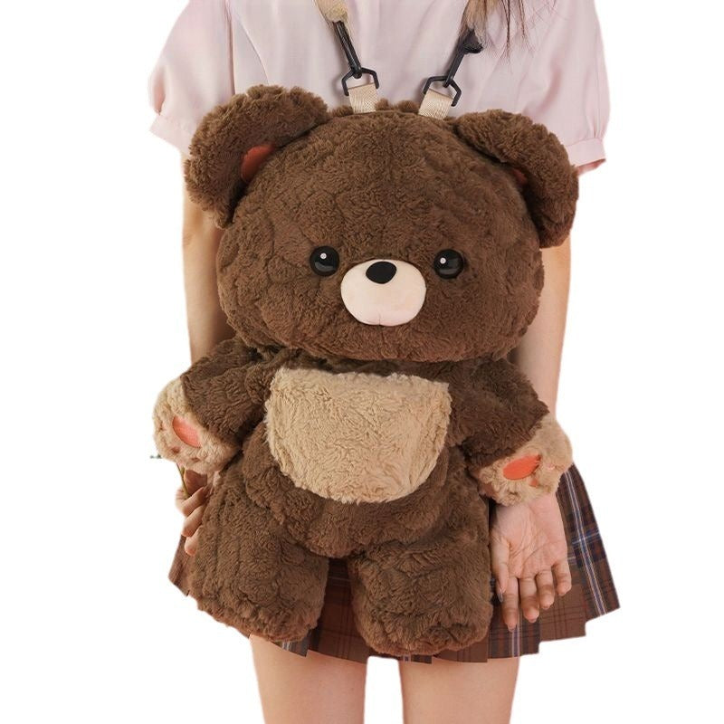 Couples Bag Love Bear Cute Versatile Plush Backpack