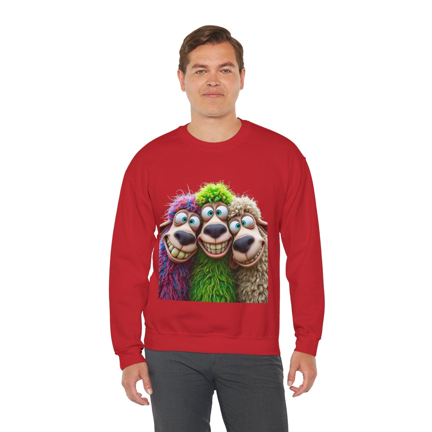 Playful Sheep Crewneck Sweatshirt | Unisex Heavy Blend™ | Perfect for Cozy Days