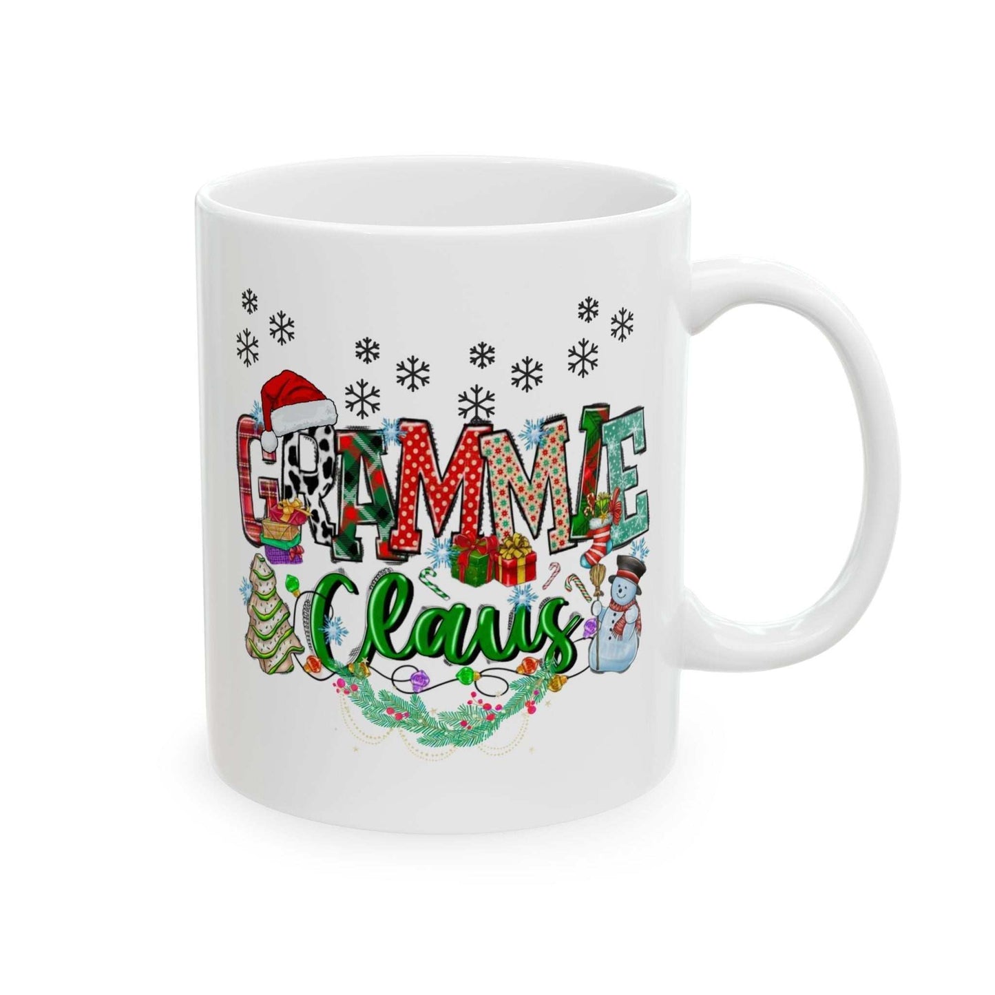 Grammie Claus Mugs, Christmas Gift For Granny, Holiday Mug