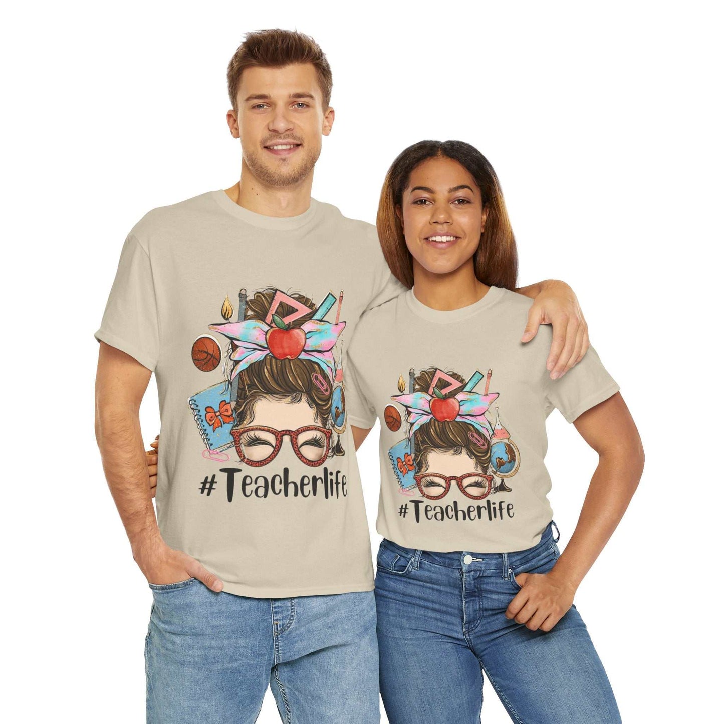 Teacher Life Unisex Tee Heavy Cotton, Cute Teacher Shirt, Gift for Teachers