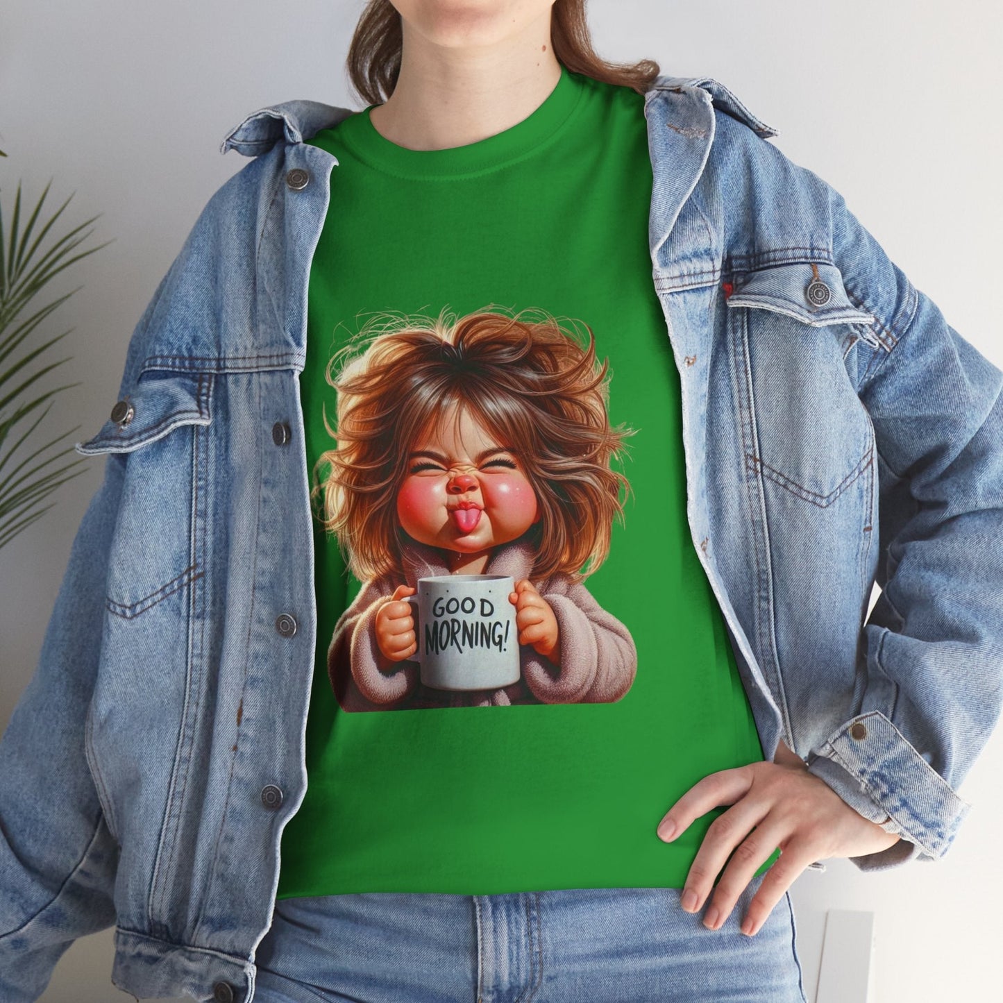 Good Morning Graphic Tee Unisex Heavy Cotton - Cute Cartoon Design Gift