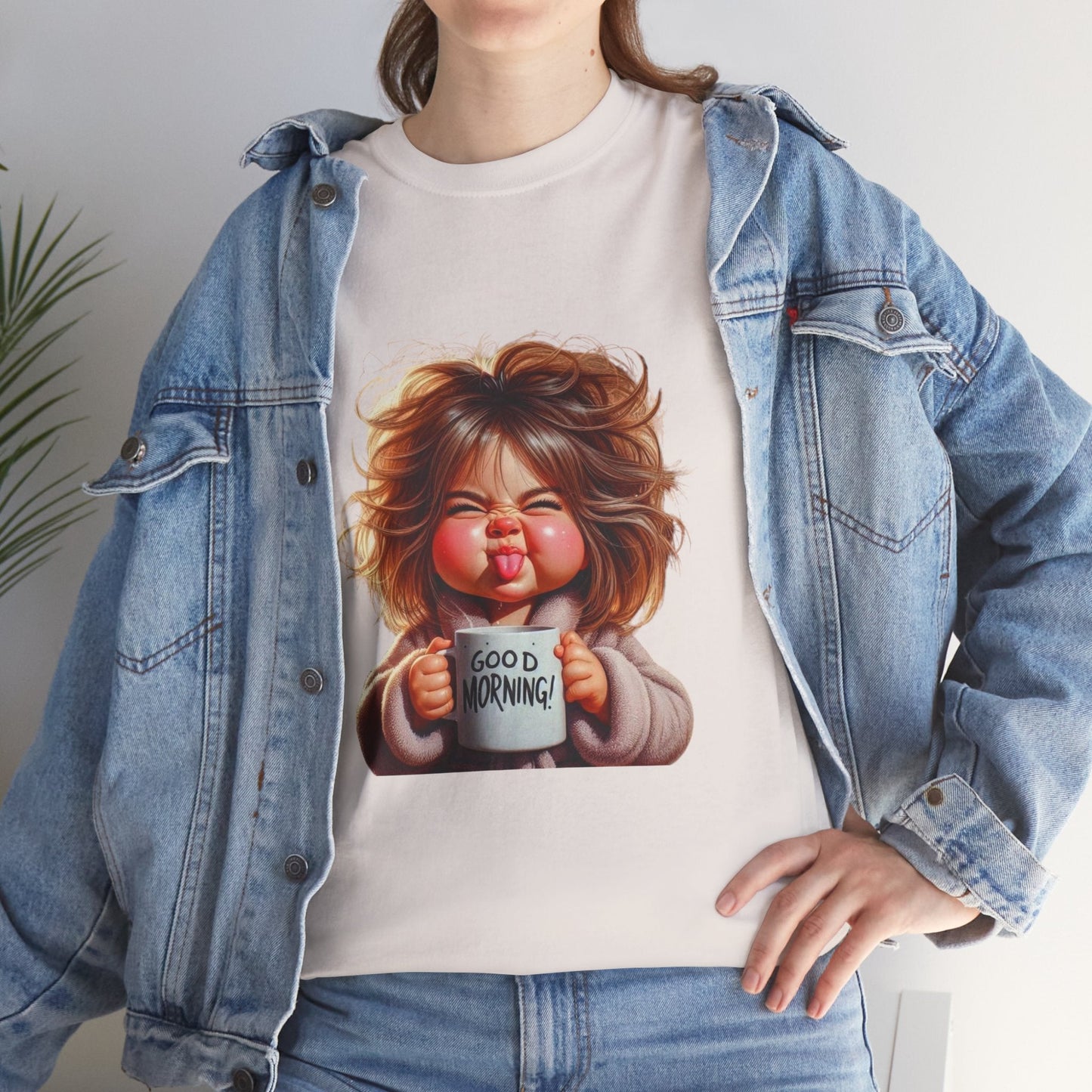 Good Morning Graphic Tee Unisex Heavy Cotton - Cute Cartoon Design Gift