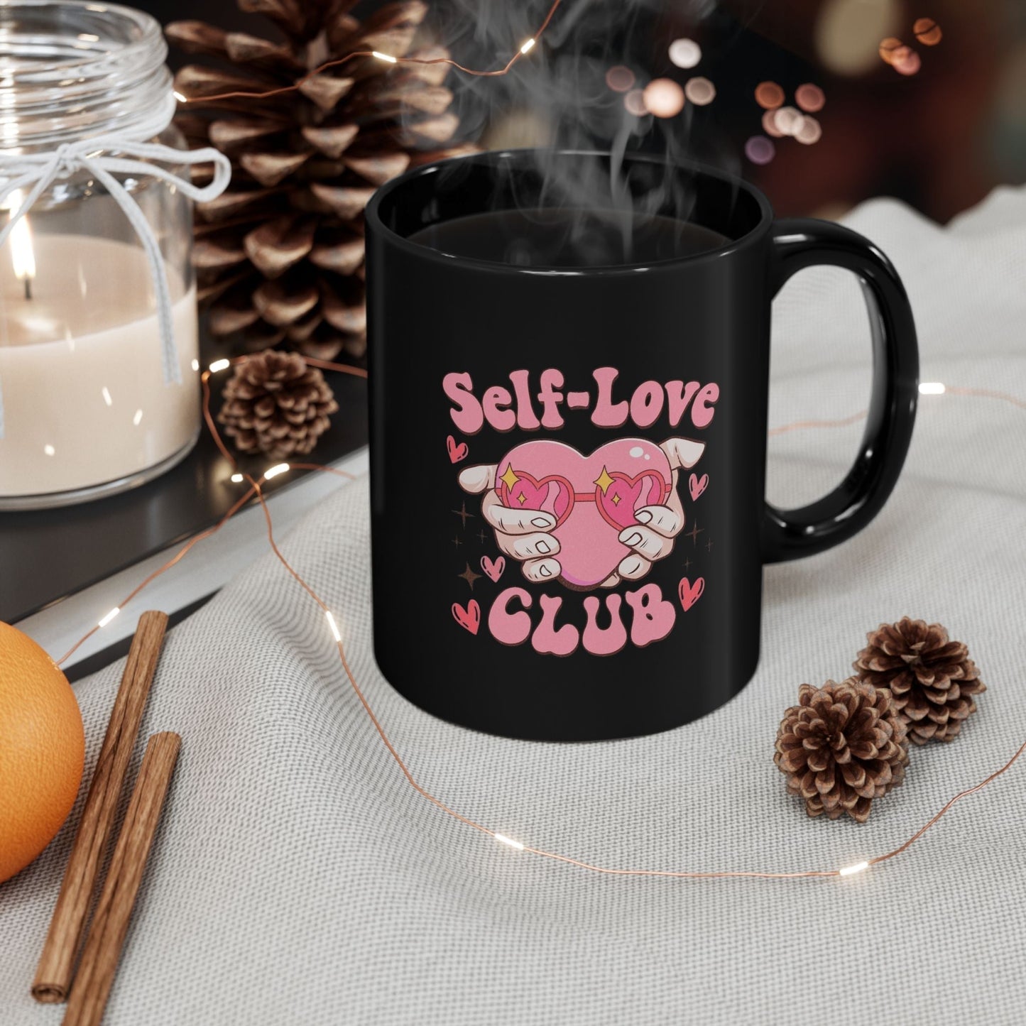 Self Love Club Retro Mugs, Funny Valentines Day Gift