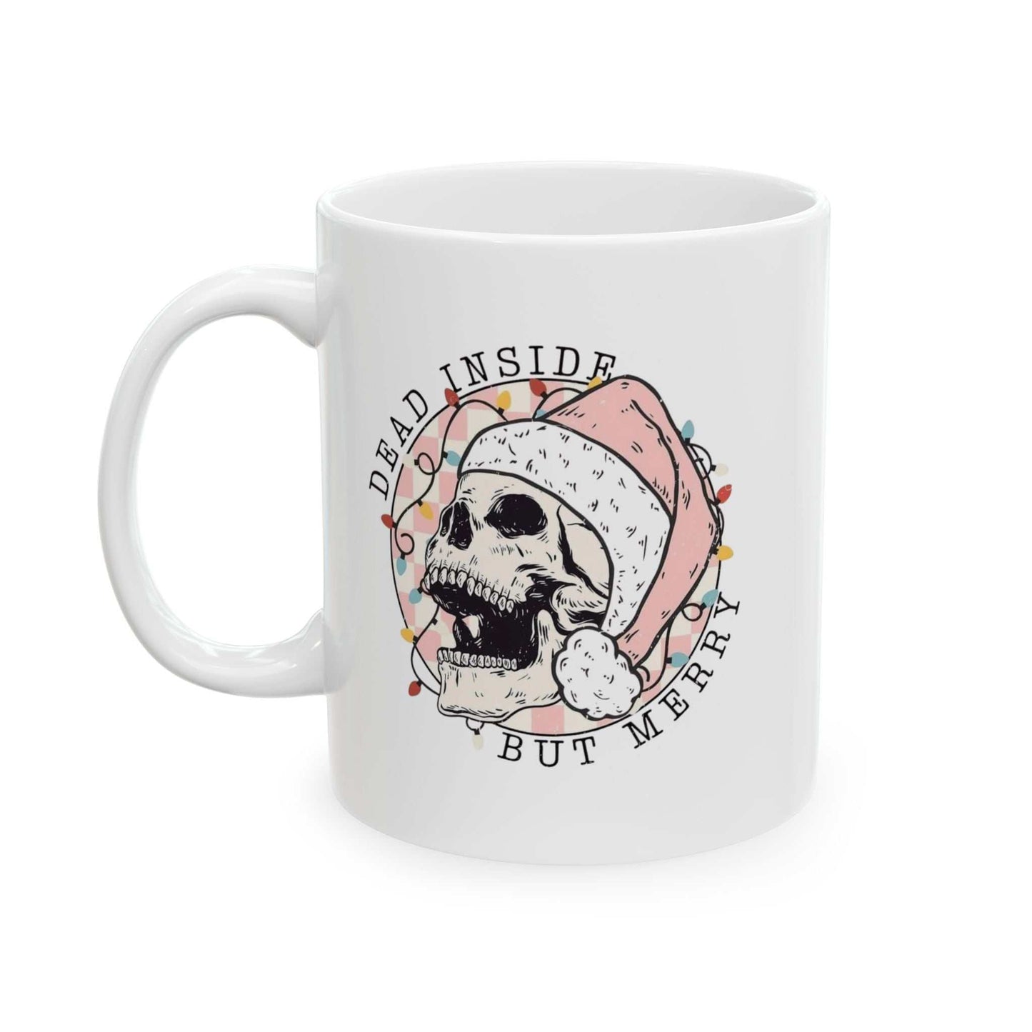 Dead Inside Skeleton Christmas Mugs, Holiday Christmas Gift