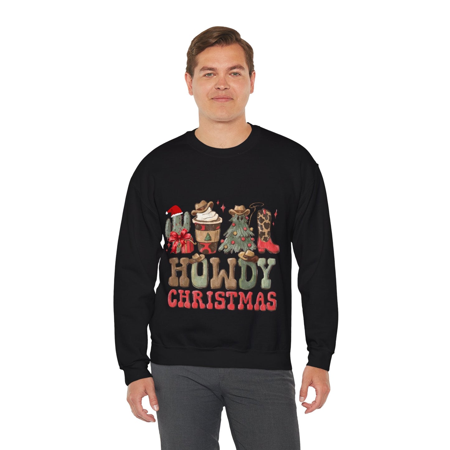 Howdy Christmas Sweatshirt, Cowboy Christmas Gift
