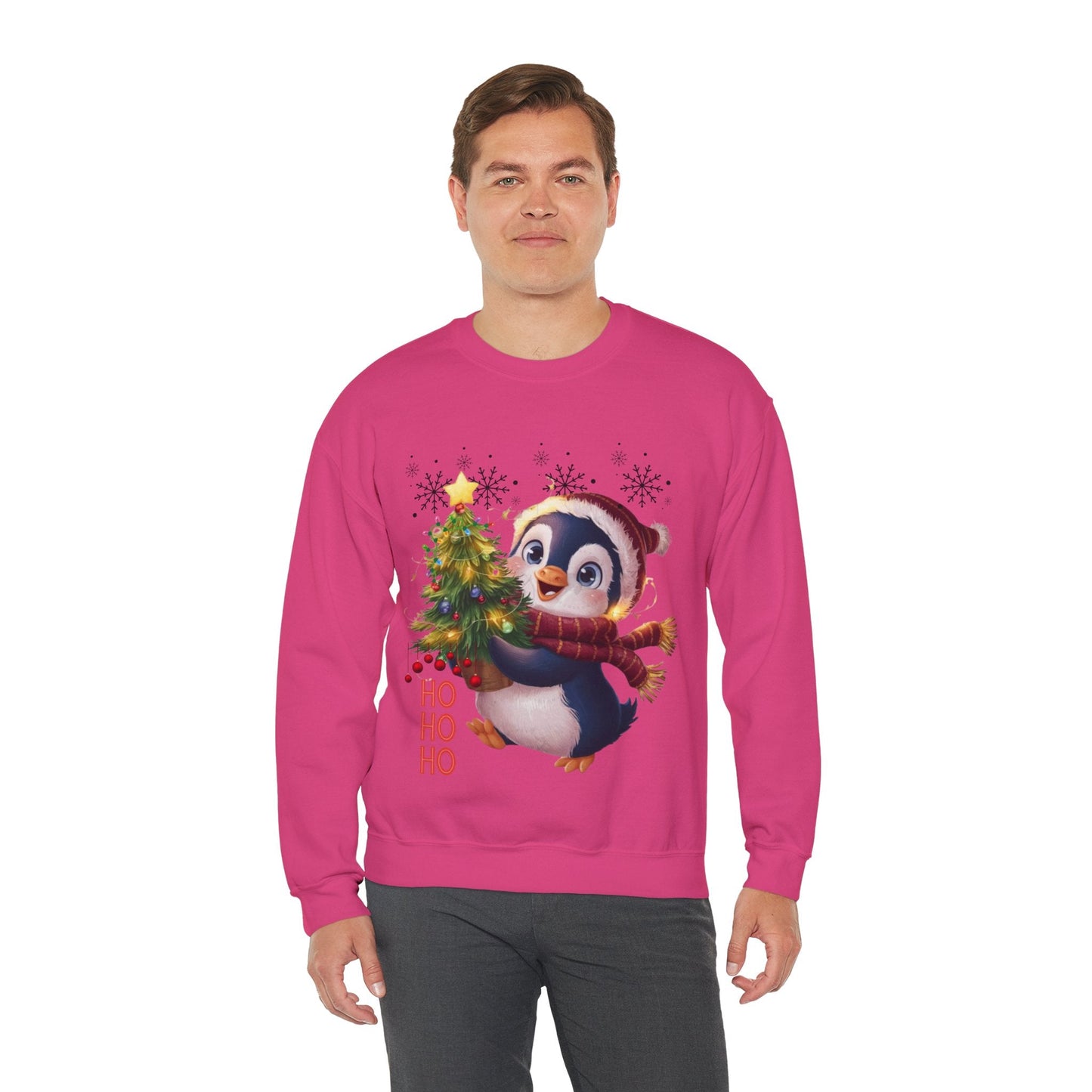 Penguin Merry Christmas Sweatshirt, Winter Holiday Gift