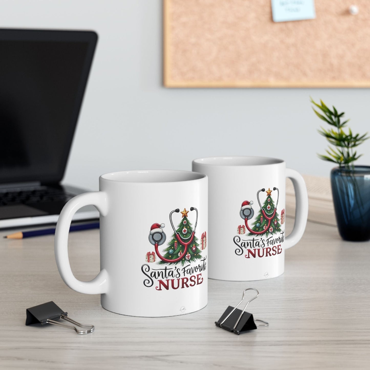 Santas Favorite Nurse Mug – Celebrates Christmas Gift for Nurses