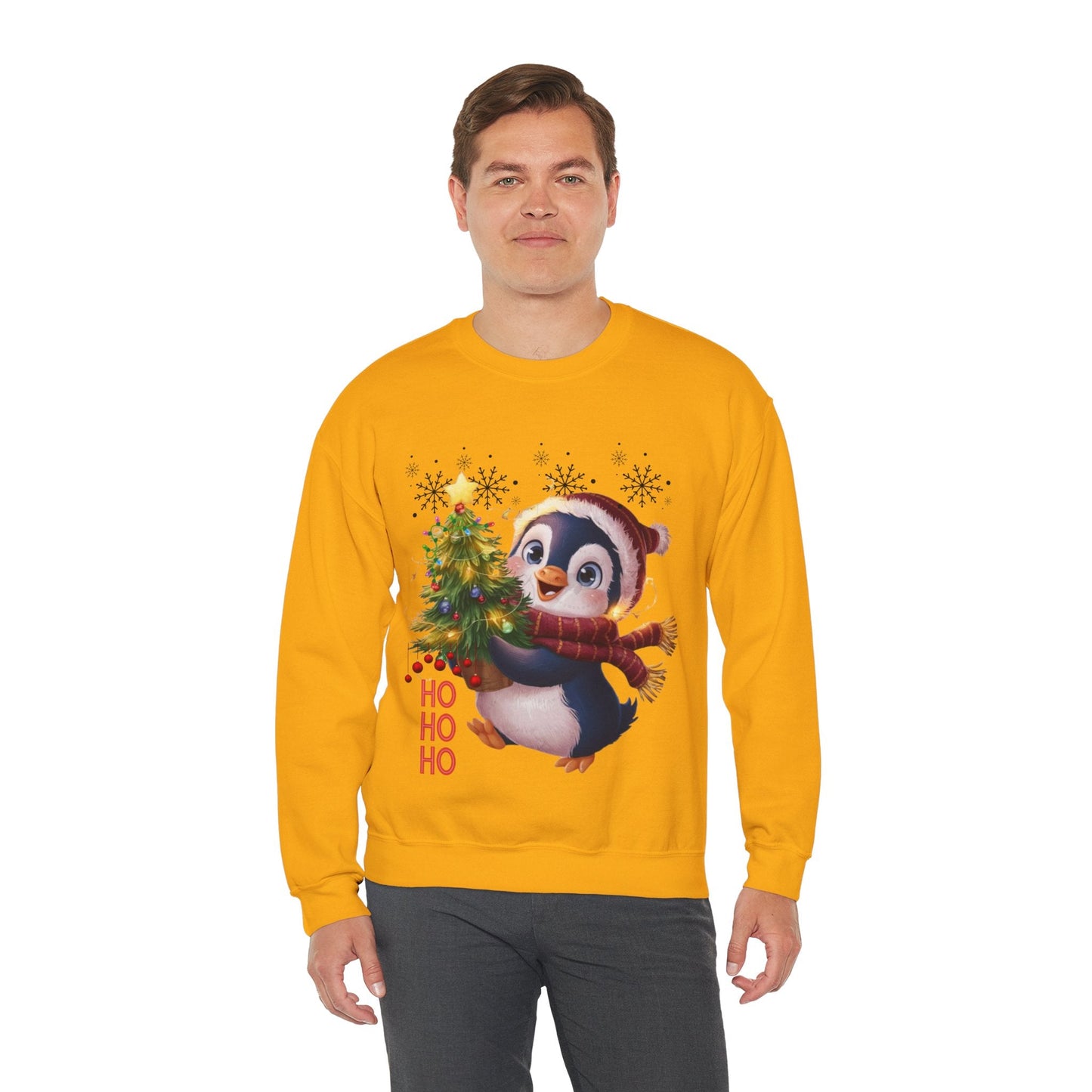 Penguin Merry Christmas Sweatshirt, Winter Holiday Gift