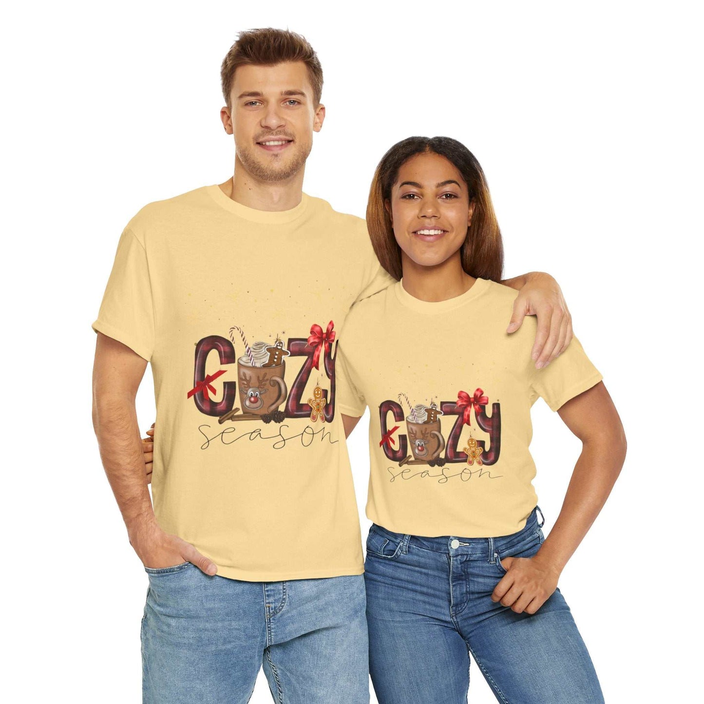 Cozy Coffee Christmas Shirt with cute festive design, perfect holiday gift for coffee lovers.