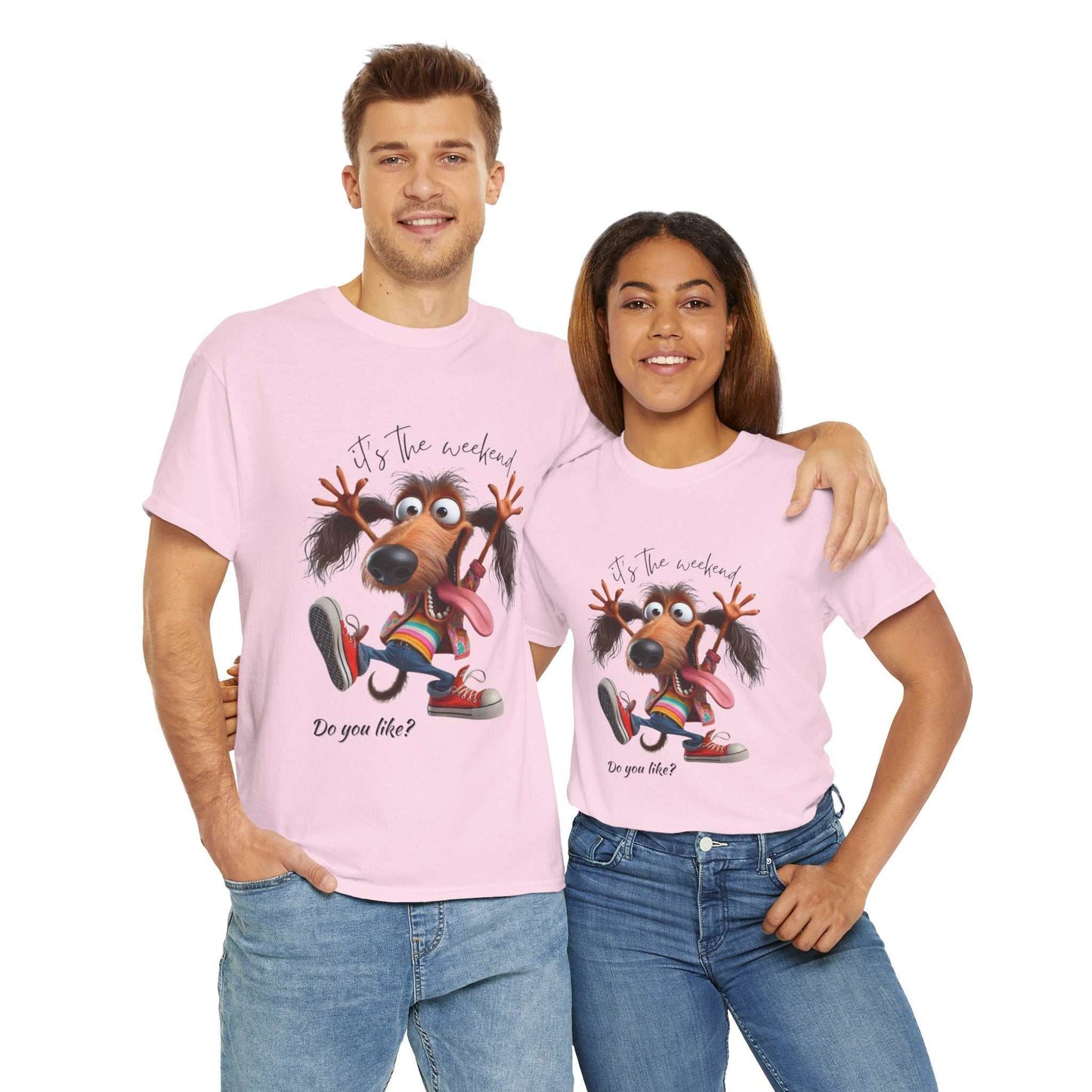 Weekend Vibe Graphic Tee, Unisex Cotton T-Shirt, Dog Lover Gift