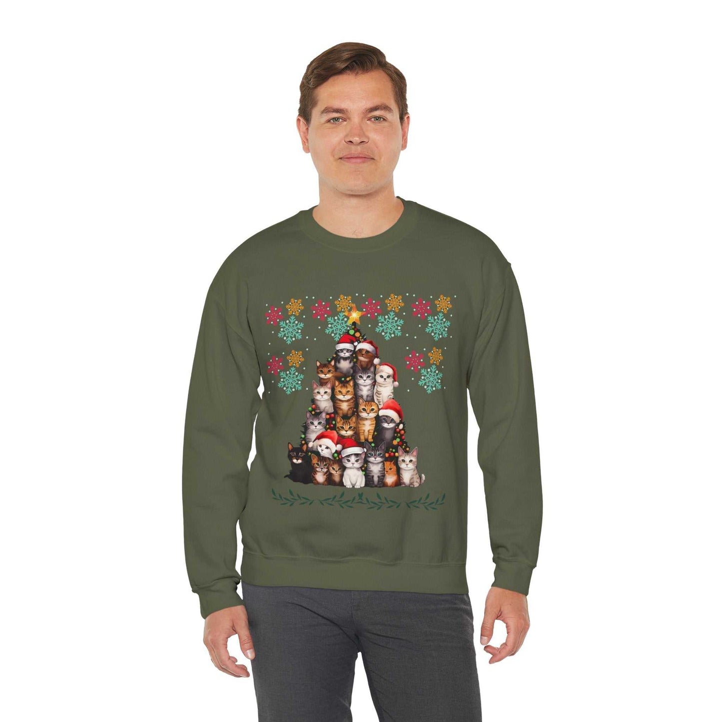 Funny Cats Christmas Sweatshirt, Cat Lover Gift