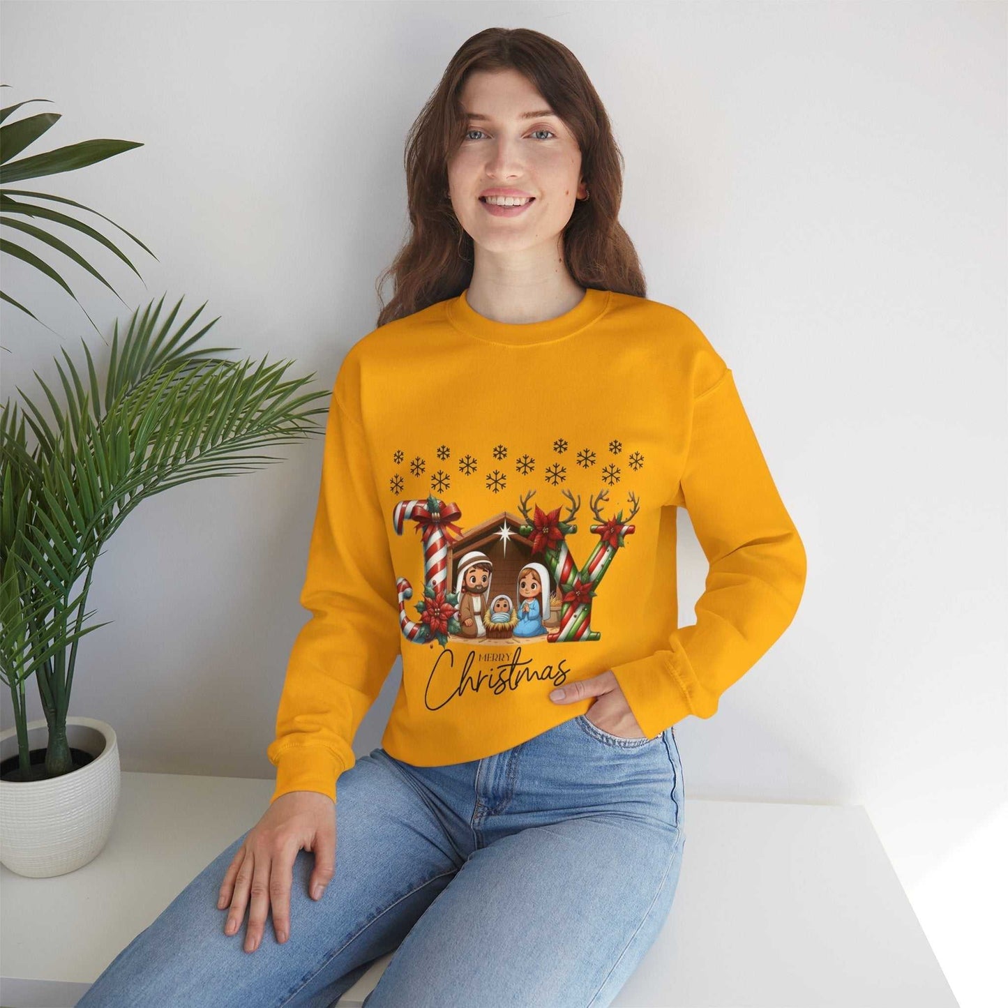 Joy To The World Sweatshirt, Christmas Baby Jesus Gift, Cute Jesus Sweatshirt