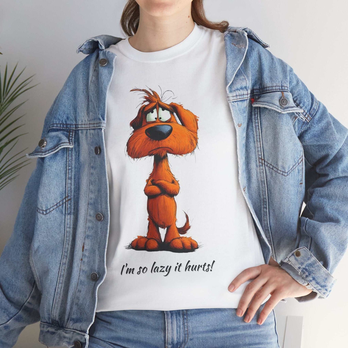 Lazy Dog Graphic Tee, Funny T-Shirt for Dog Lovers, Gift for Animal Lovers
