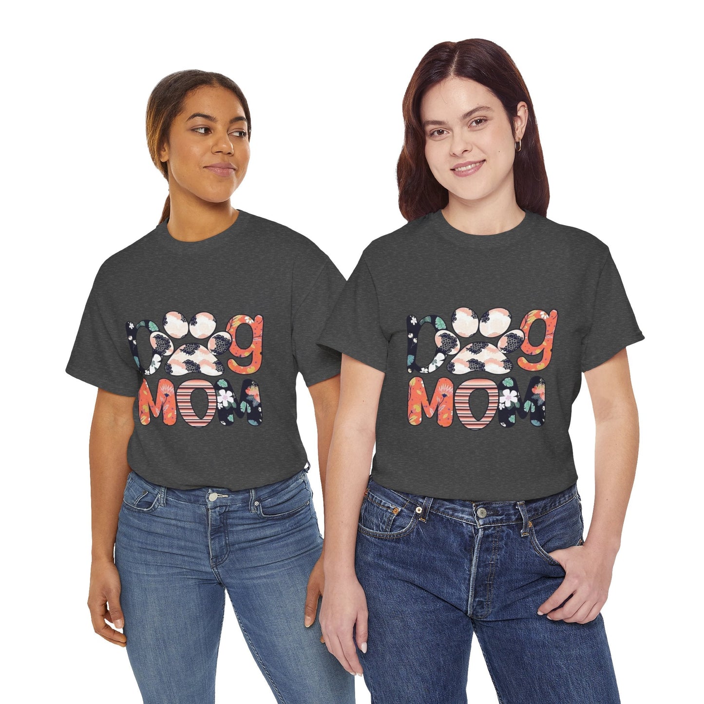 Dog Mom Unisex Heavy Cotton Tee – Perfect Gift for Pet Lovers