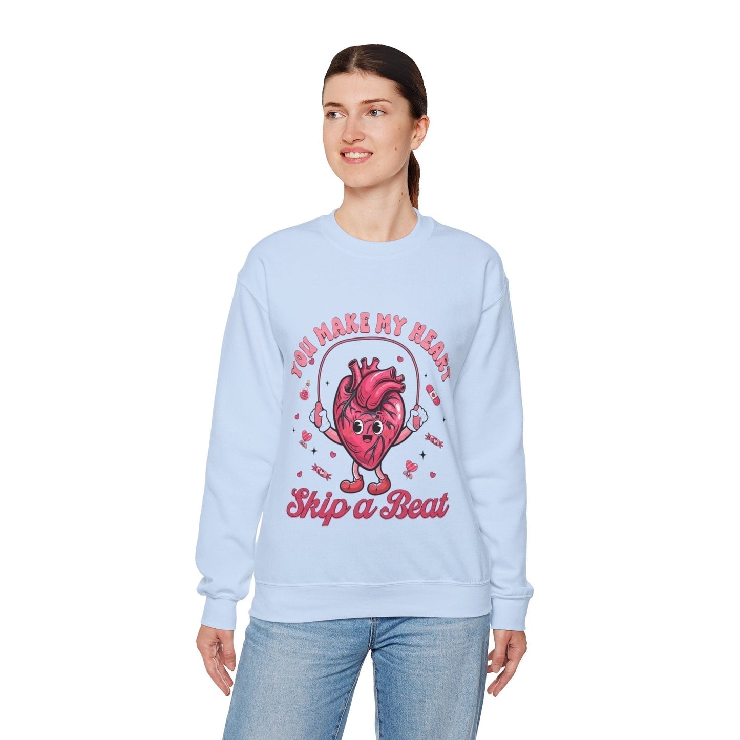 You Make My Heart Skip a Beat Sweatshirt – Funny Heart Gift for Nurse