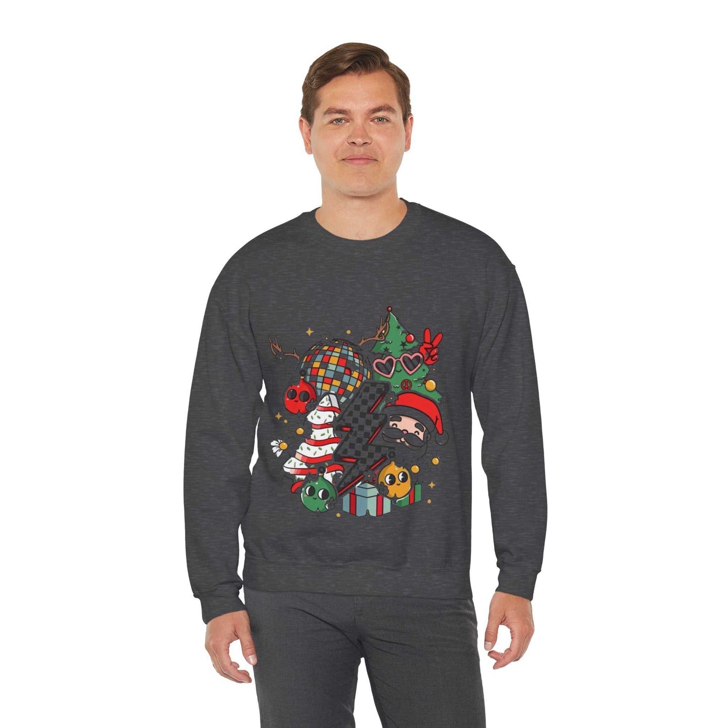 Christmas Disco Long Sleeve Sweatshirt, Disco Holiday Gift