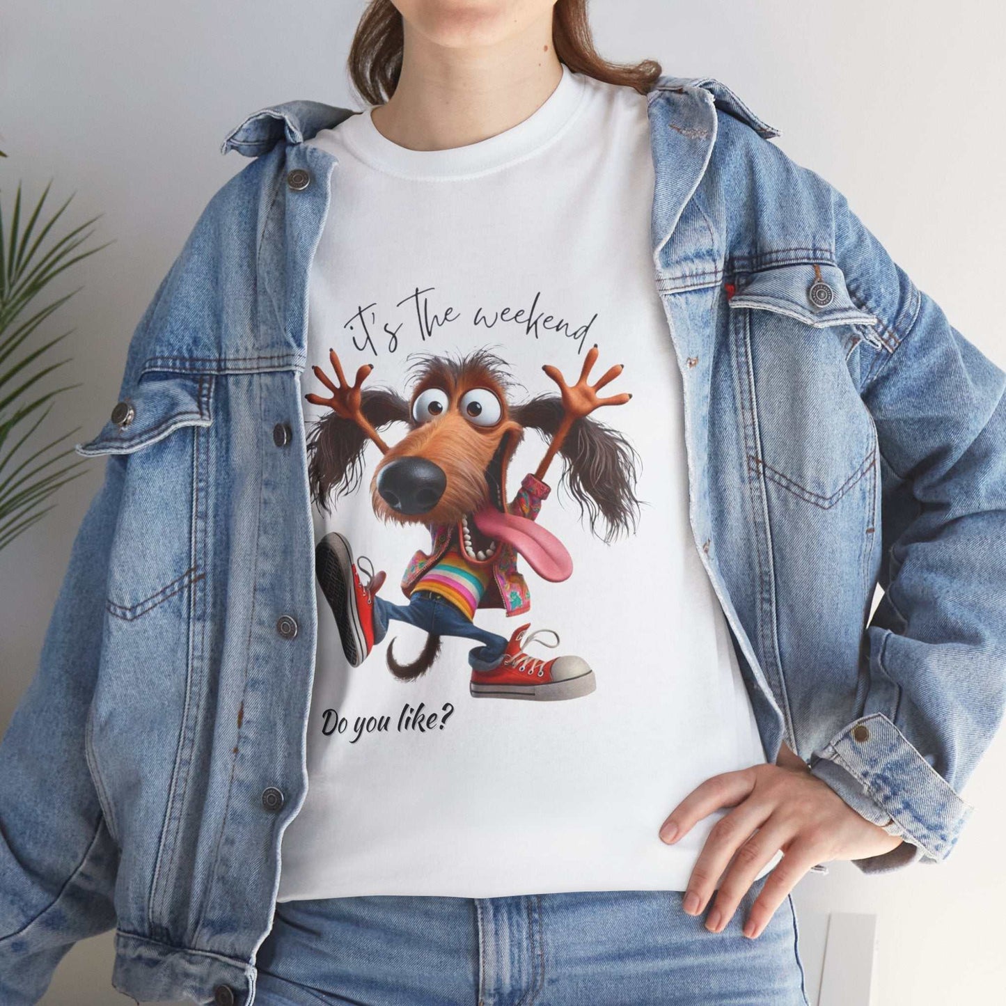 Weekend Vibe Graphic Tee, Unisex Cotton T-Shirt, Dog Lover Gift