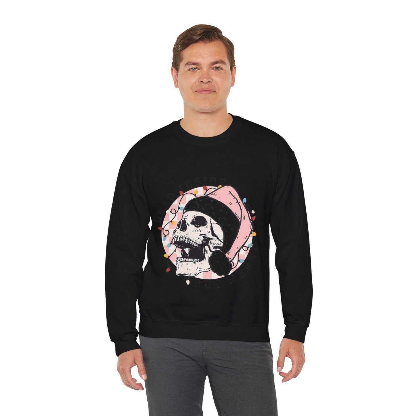 Dead Inside Skeleton Christmas Sweatshirt, Holiday Skeleton Gift