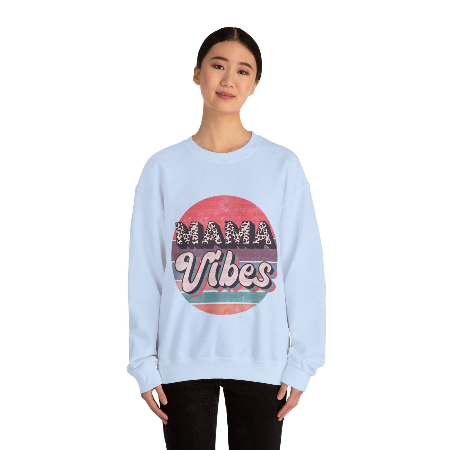 Mama Vibes Unisex Crewneck Sweatshirt - Trendy and Comfortable