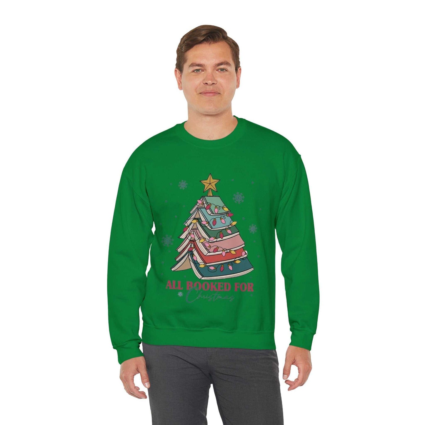 All Booked For Christmas Sweatshirt, Gift for Librarian