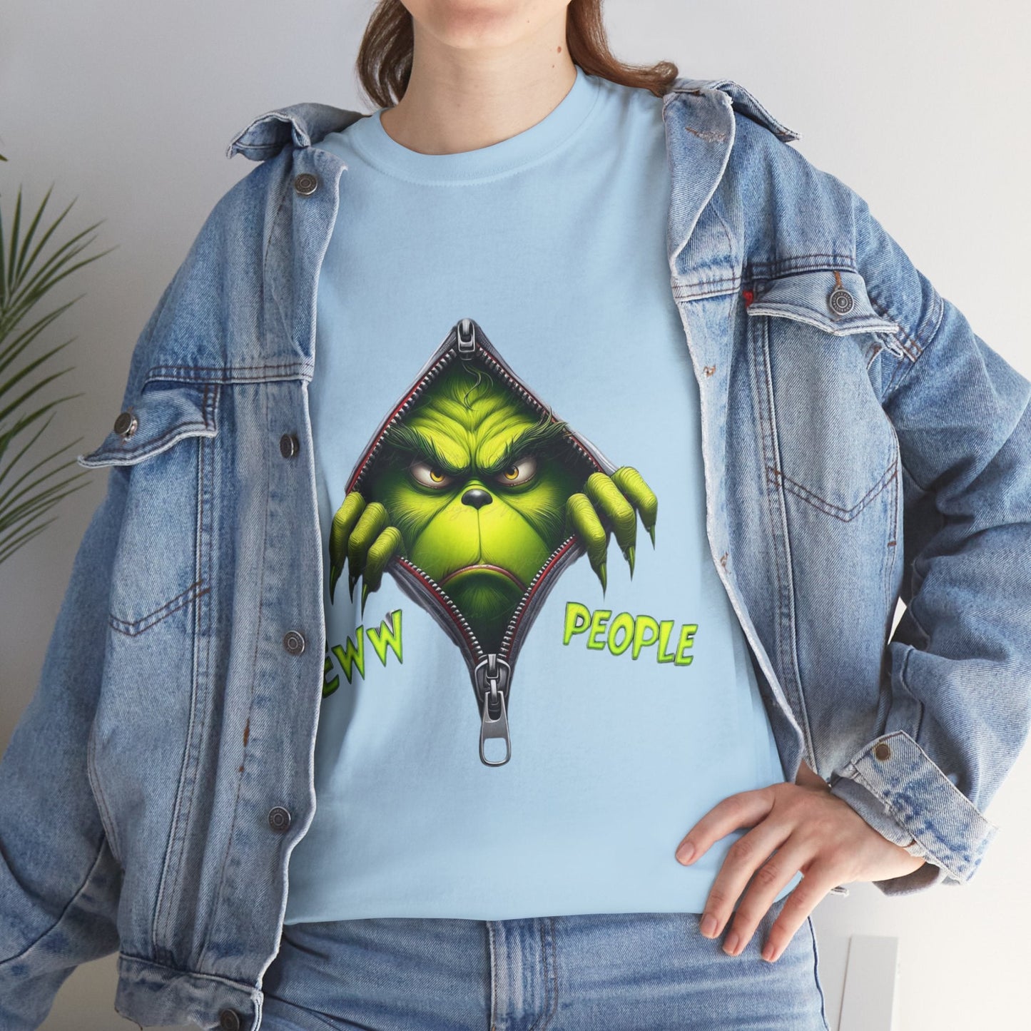 Grinch Ew People Shirt with funny Christmas design, perfect for holiday humor.