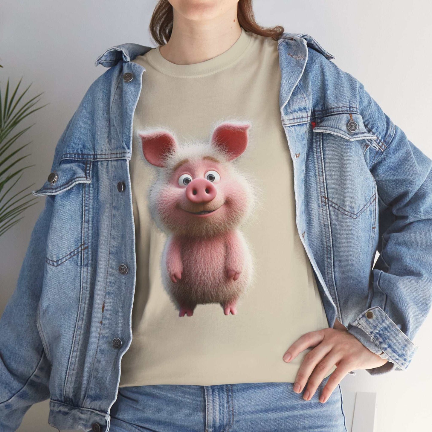 Cute pig t-shirt for animal lovers - Fun Gift for Animal Lovers, Casual Wear Pig