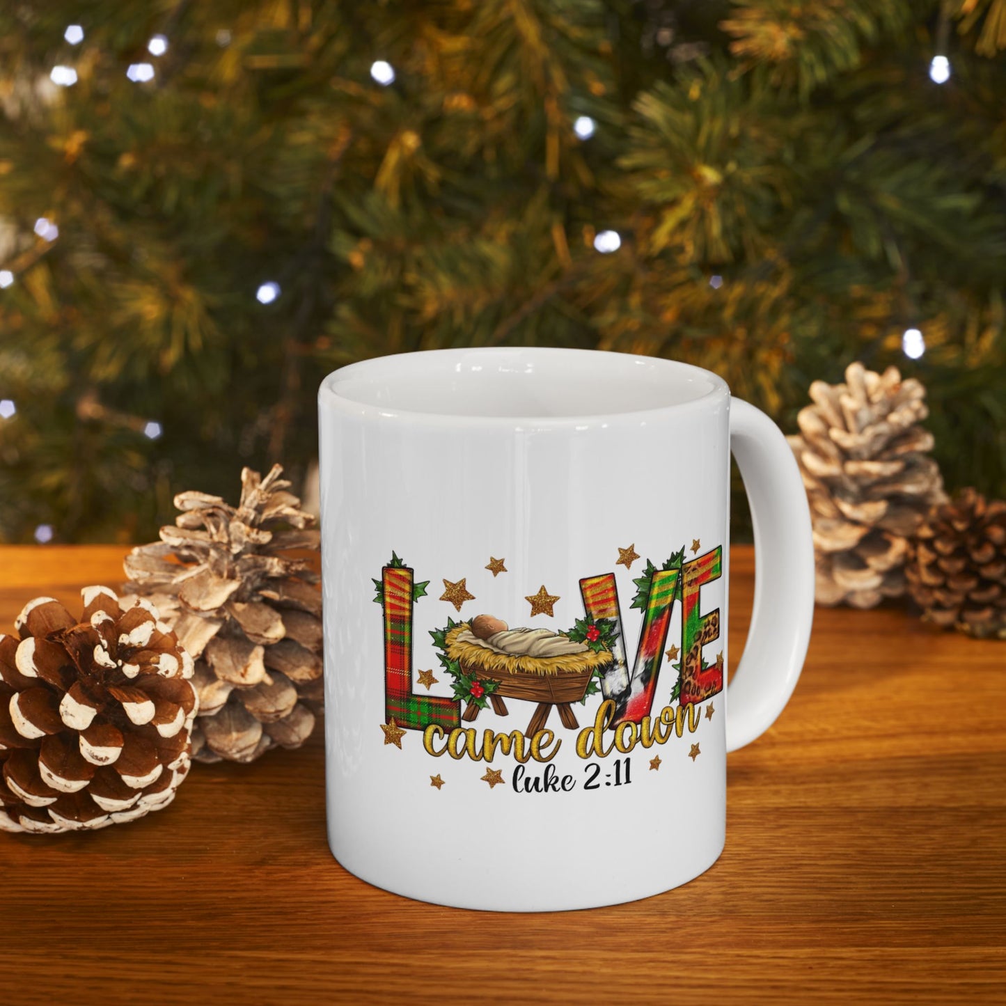 Love Came Down Christmas Mugs, Jesus Christian Gift