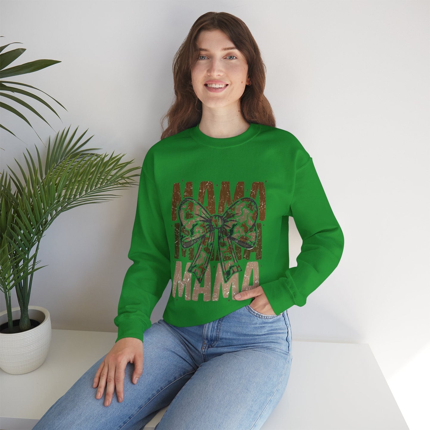 Mama Bow Camo Crewneck Sweatshirt - Perfect Gift for Moms
