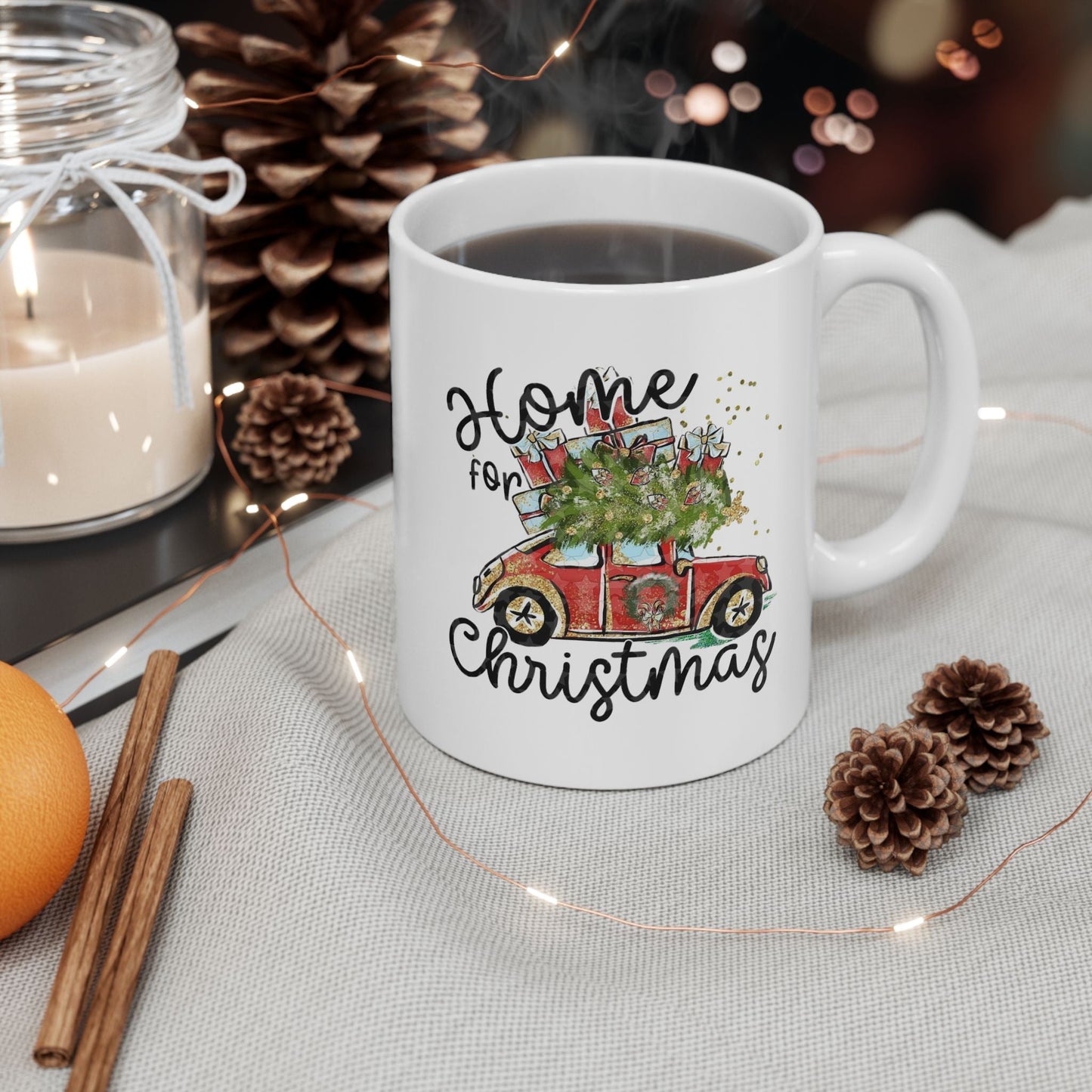 Home for Christmas Mugs, Christmas Holiday Gift for Home