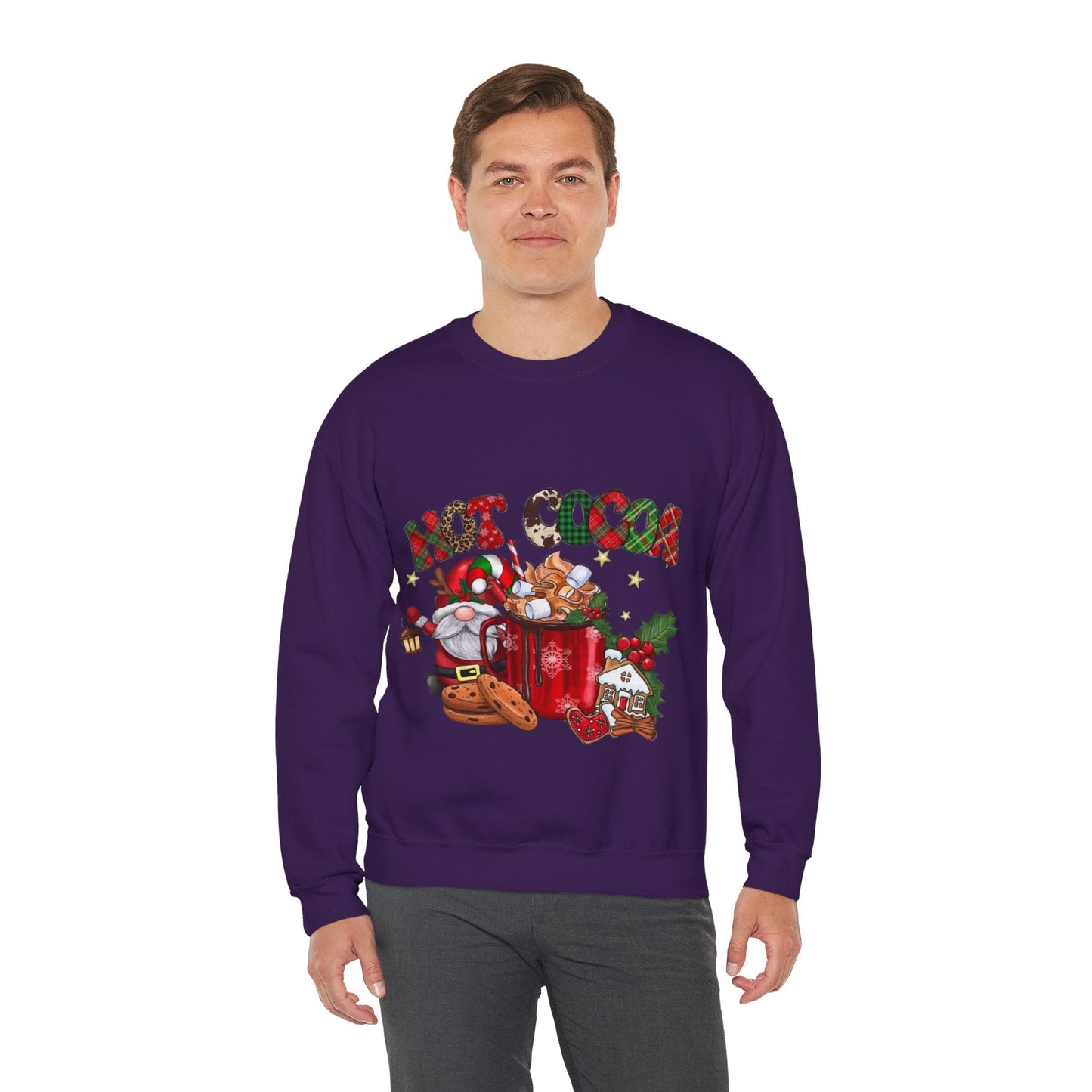 Hot Cocoa Christmas Movies Sweatshirt, Gnome Christmas Gift