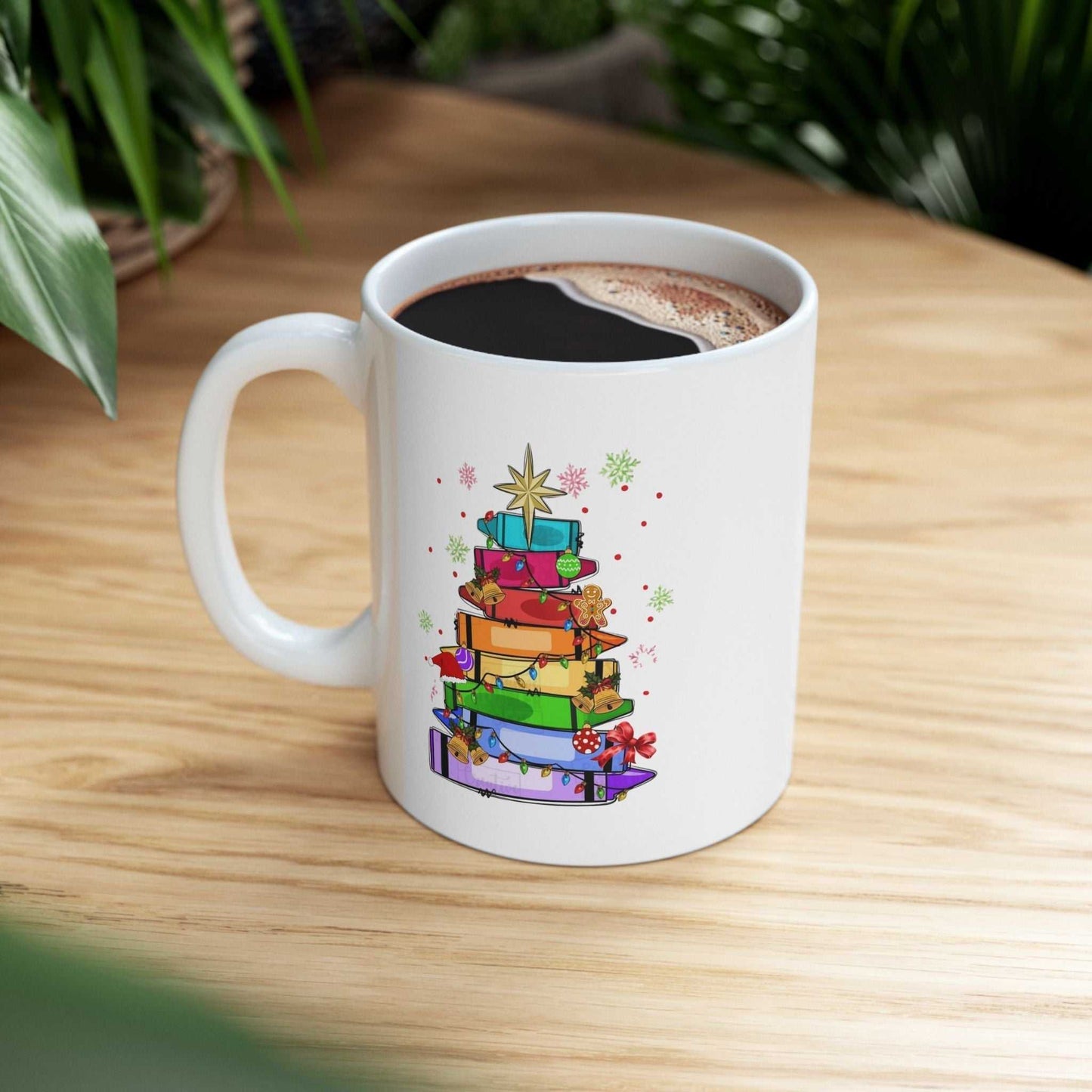 Crayons Christmas Tree Mugs, Teacher Team Gift