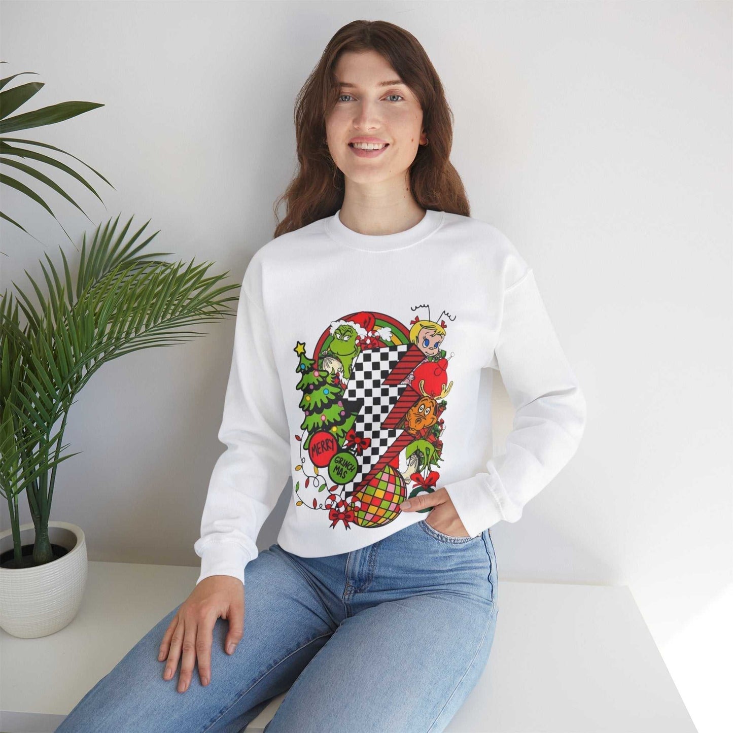 Merry Grinchmas Sweatshirt, Disco Christmas Gift