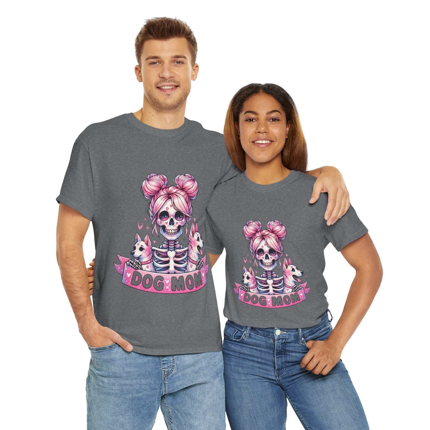 Dog Mom Halloween Shirt featuring spooky dog and ghost design, perfect for pet lovers.