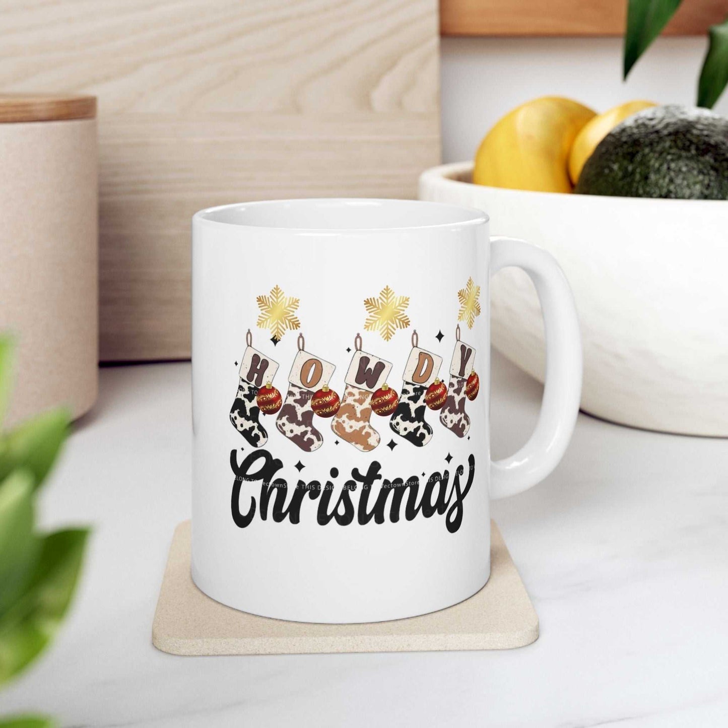 Howdy Christmas Mugs, Christmas Western Gift