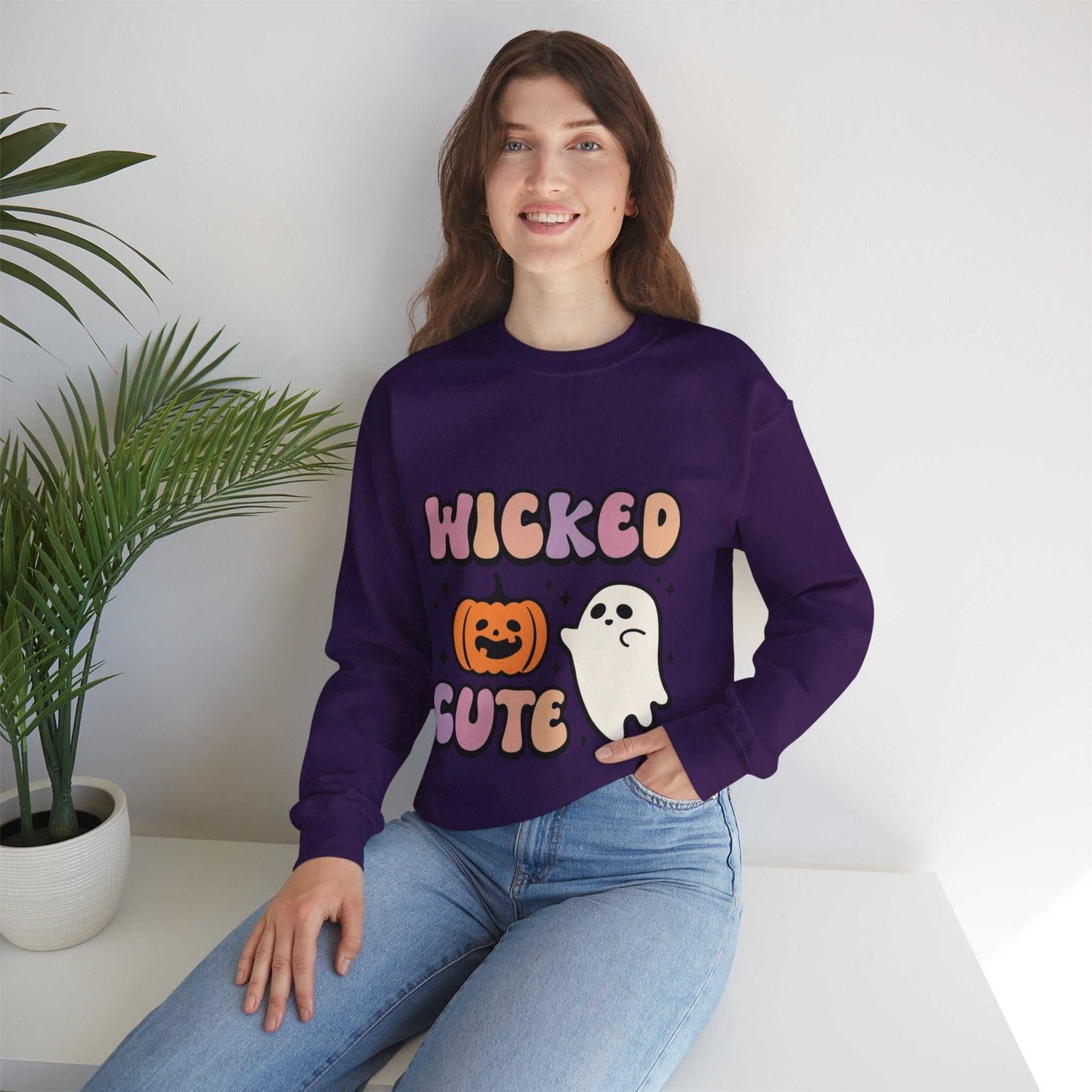 Wicked Cute Halloween Sweatshirt, Spooky Fun Halloween Gift, Spooky Style