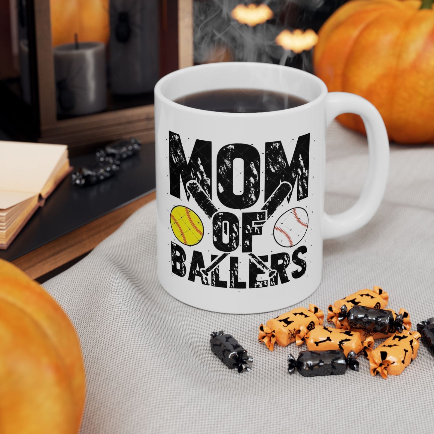 Sports Mom Ceramic Mug - Perfect Gift for Softball and Baseball Lovers