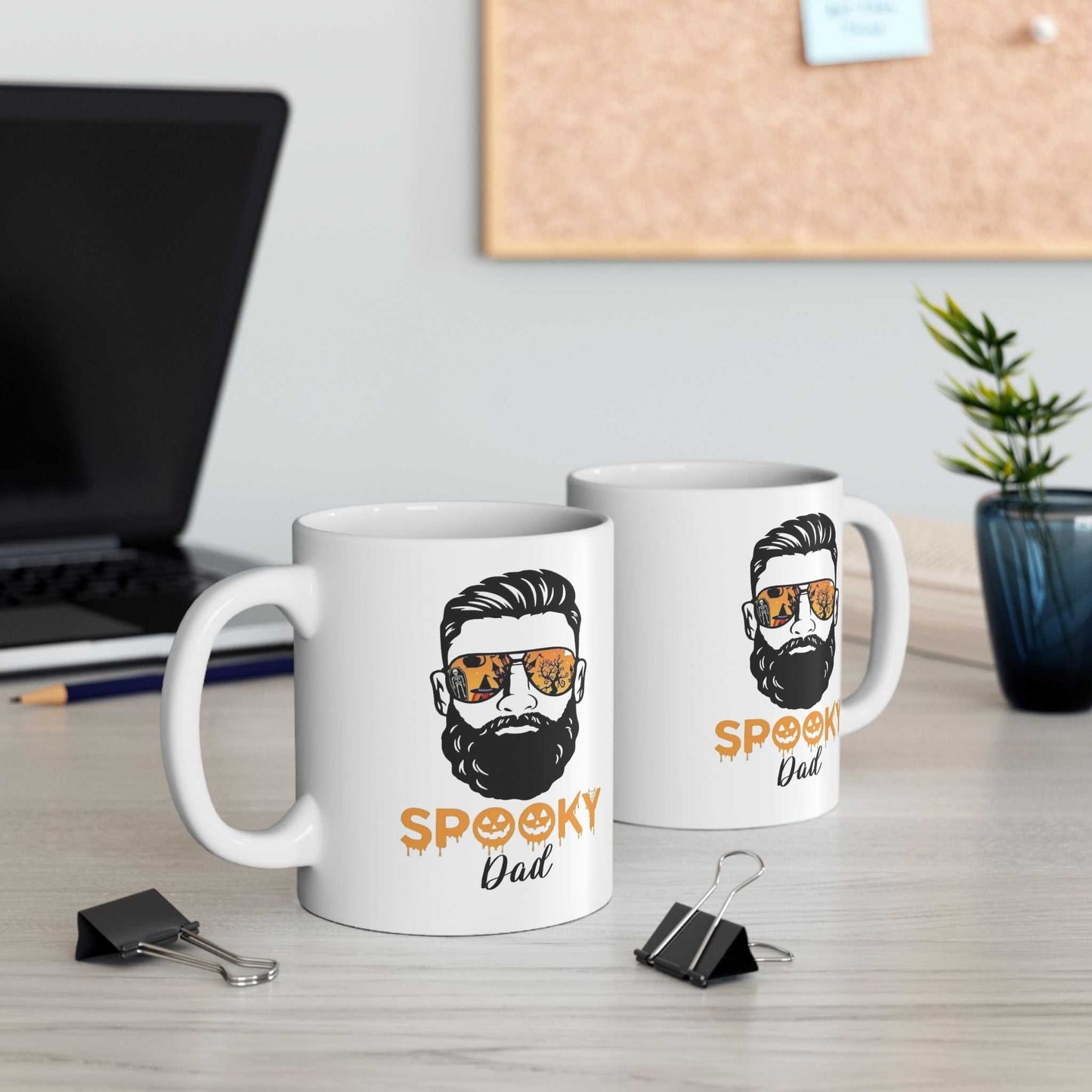 Matching Dad Halloween Mugs, Couples Halloween Gift, Spooky Dad Mug