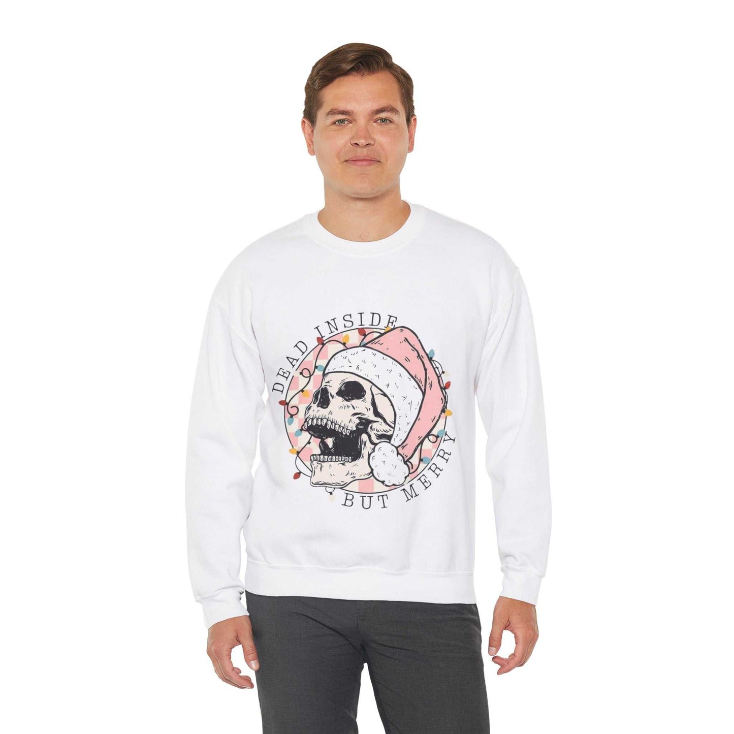 Dead Inside Skeleton Christmas Sweatshirt, Holiday Skeleton Gift