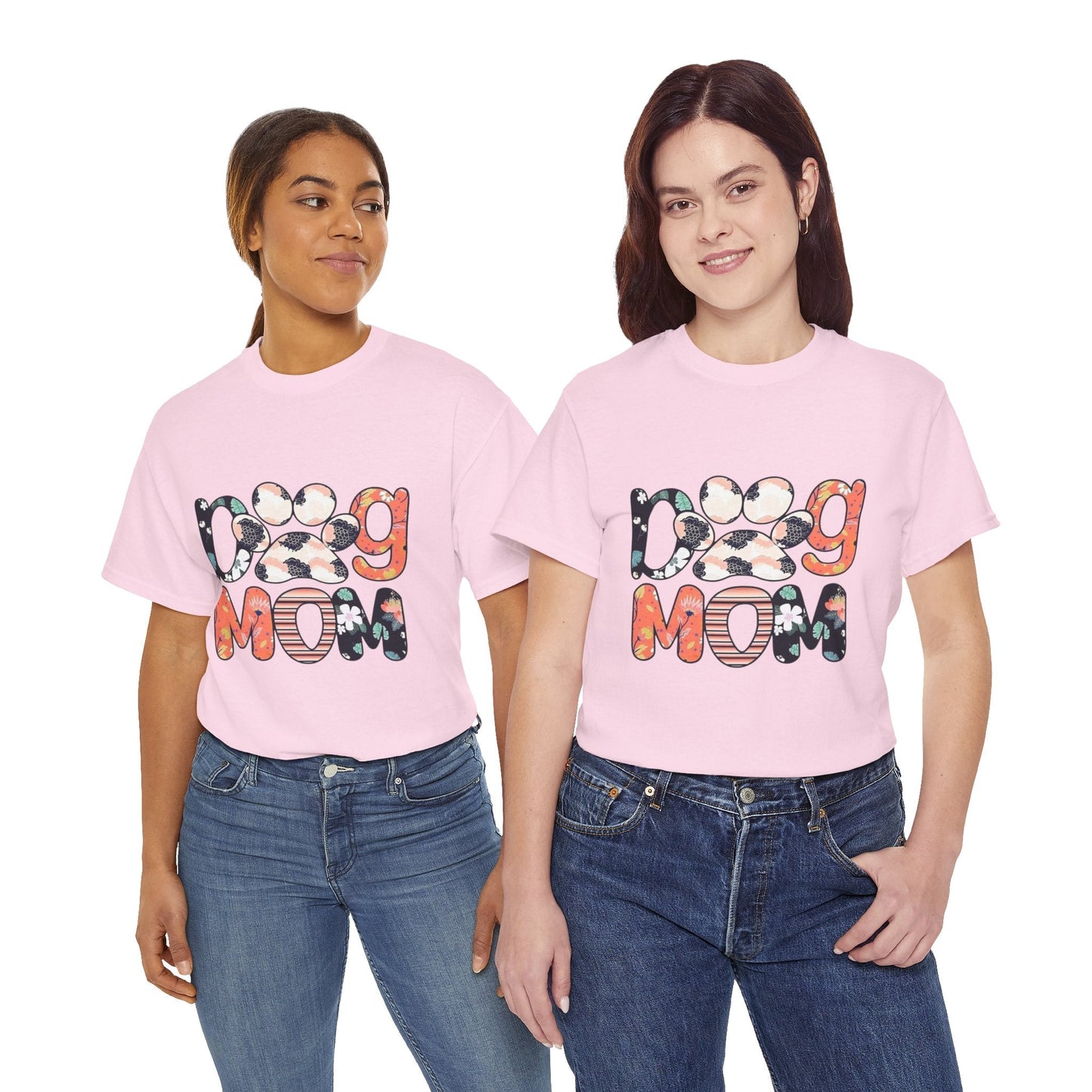 Dog Mom Unisex Heavy Cotton Tee – Perfect Gift for Pet Lovers