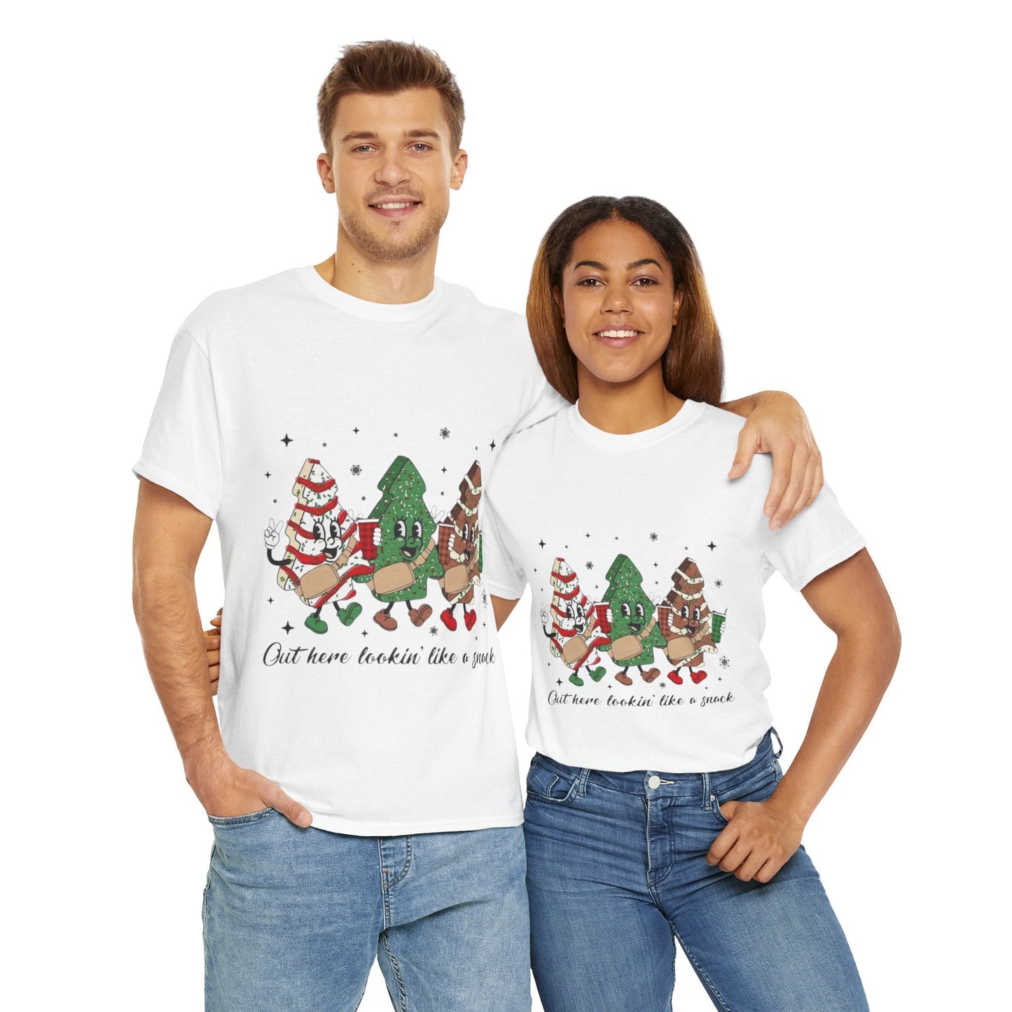 Out Here Looking Like a Snack Shirt, Christmas season gift t-shirt with festive design.