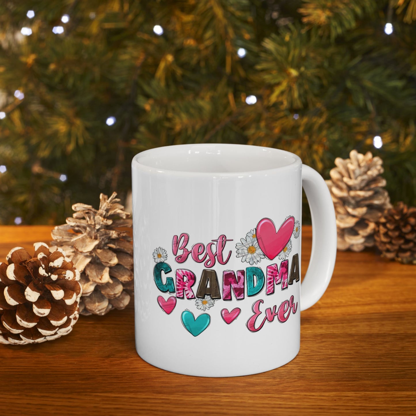 Grandmas Love Ceramic Mug - Heartfelt Gift for Mothers Day & Birthdays - 11oz & 15oz