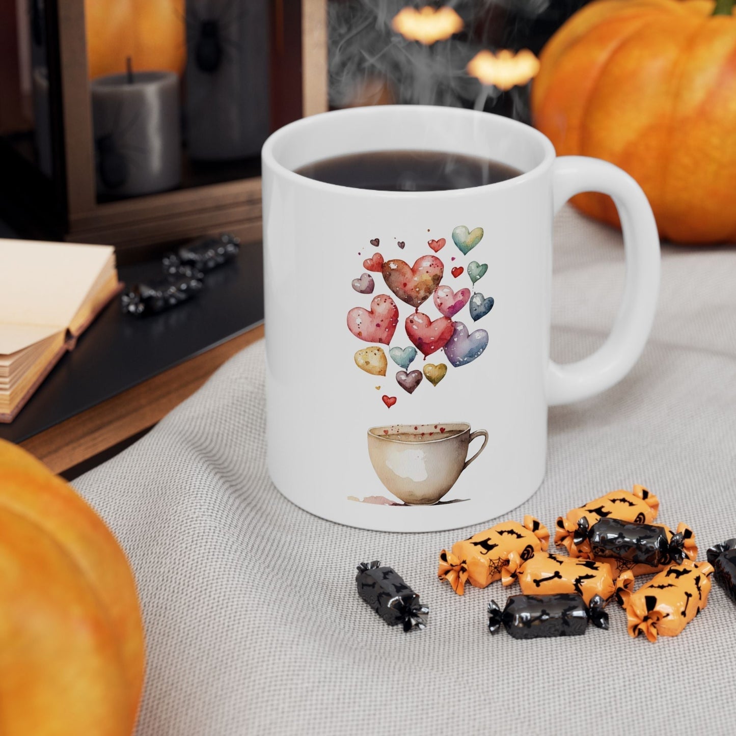 Coffee Is My Valentine Mugs, Cup Coffee Hearts Lover Gift, Cute Coffee Lover Mug