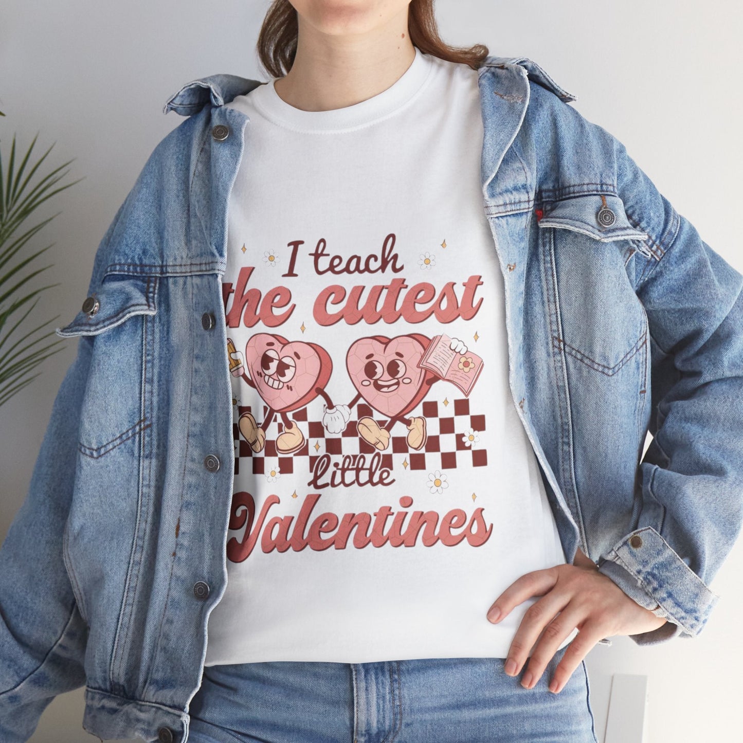 I Teach The Cutest Little Valentines T-Shirt, Retro Heart Love Gift