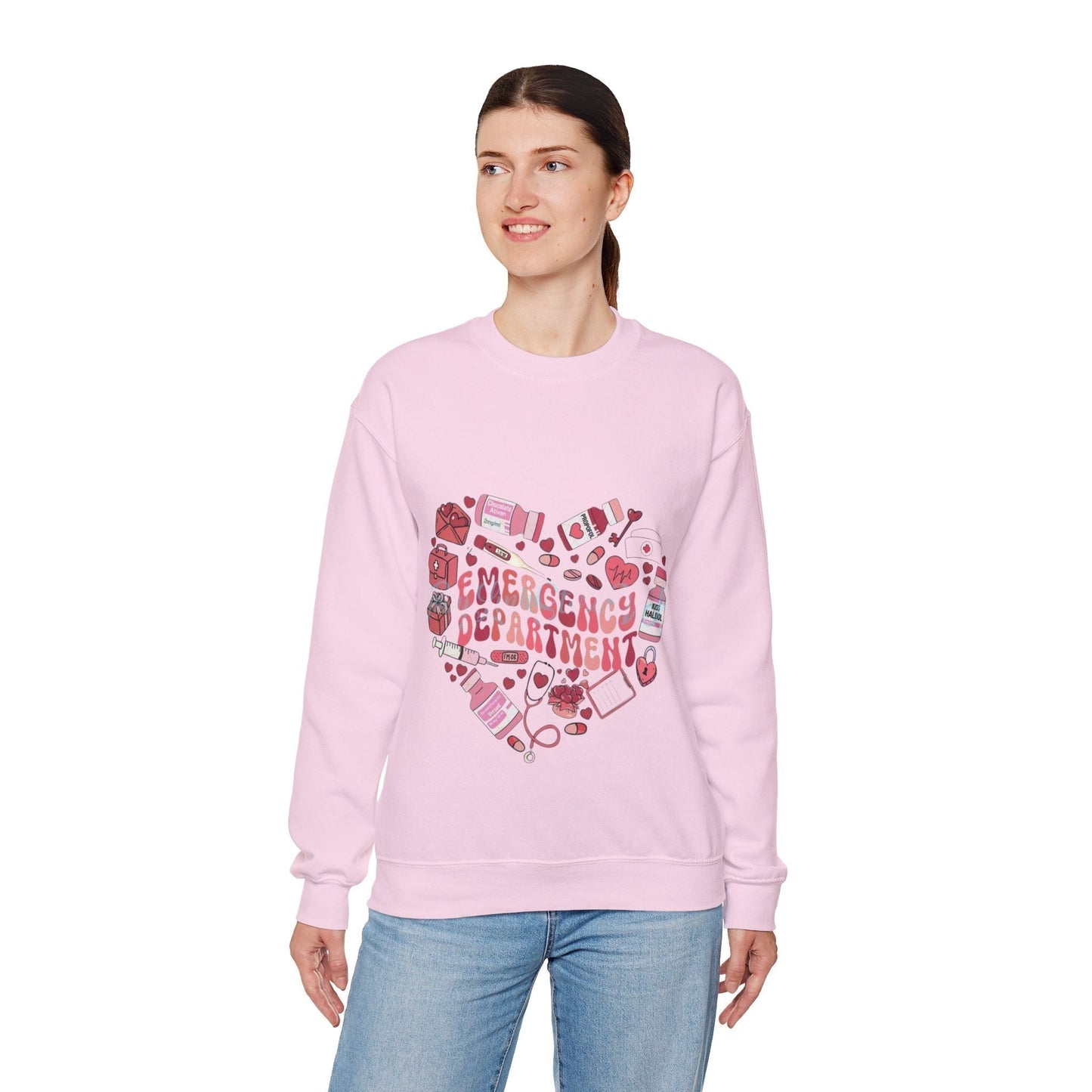 YEmergency Department Nurse Valentine Sweatshirt, Valentines Day Nursing Gifts