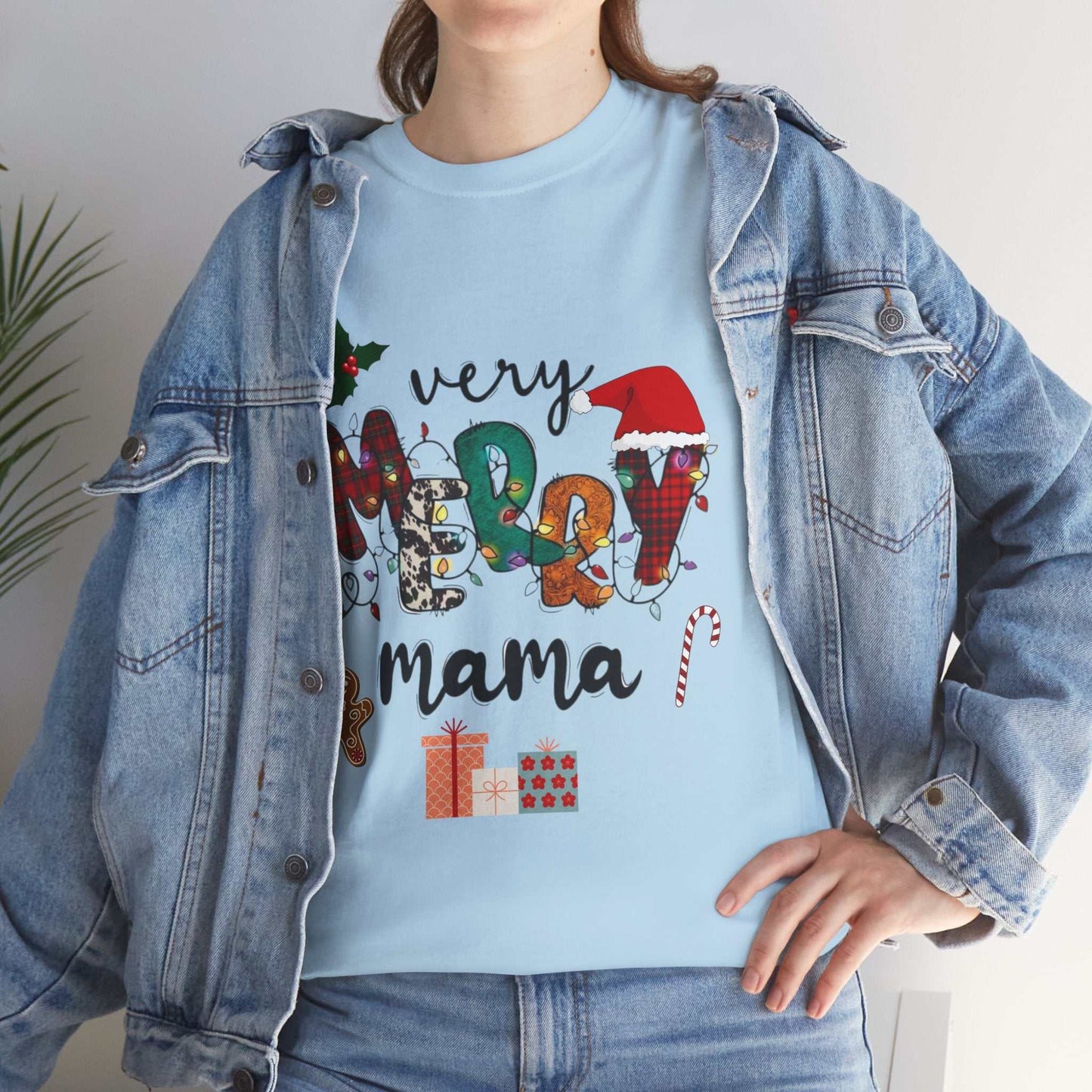 Very Merry Mama Christmas Shirt, Merry Christmas Party Gift