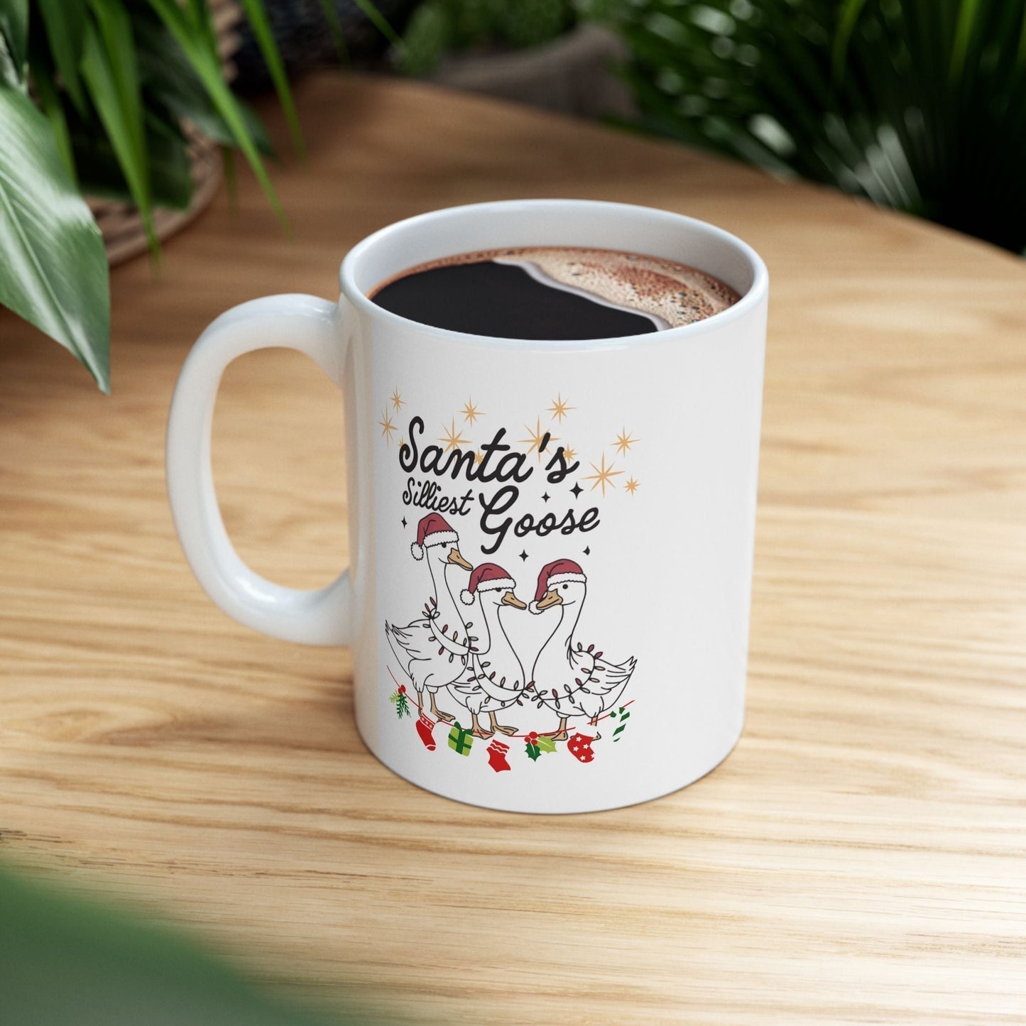 Santas Silliest Goose Mugs, Farmer Christmas Gift