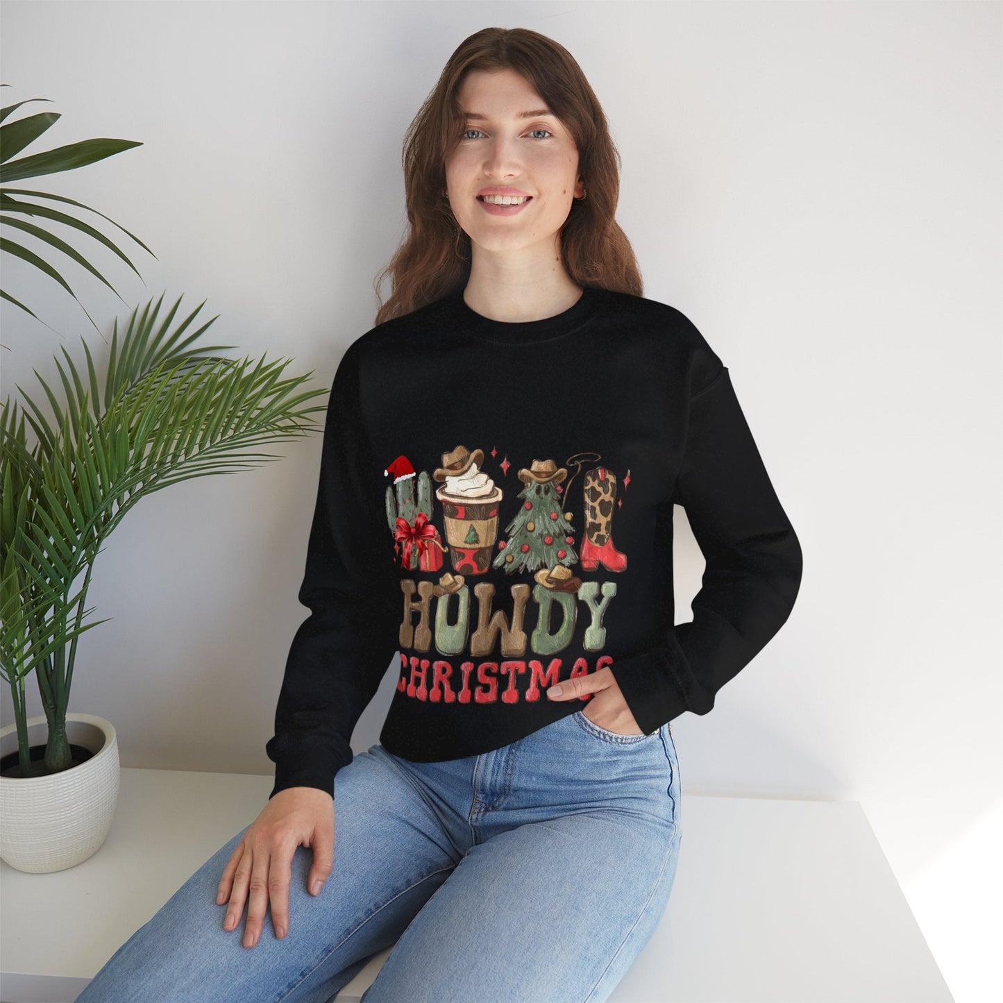 Howdy Christmas Sweatshirt, Cowboy Christmas Gift