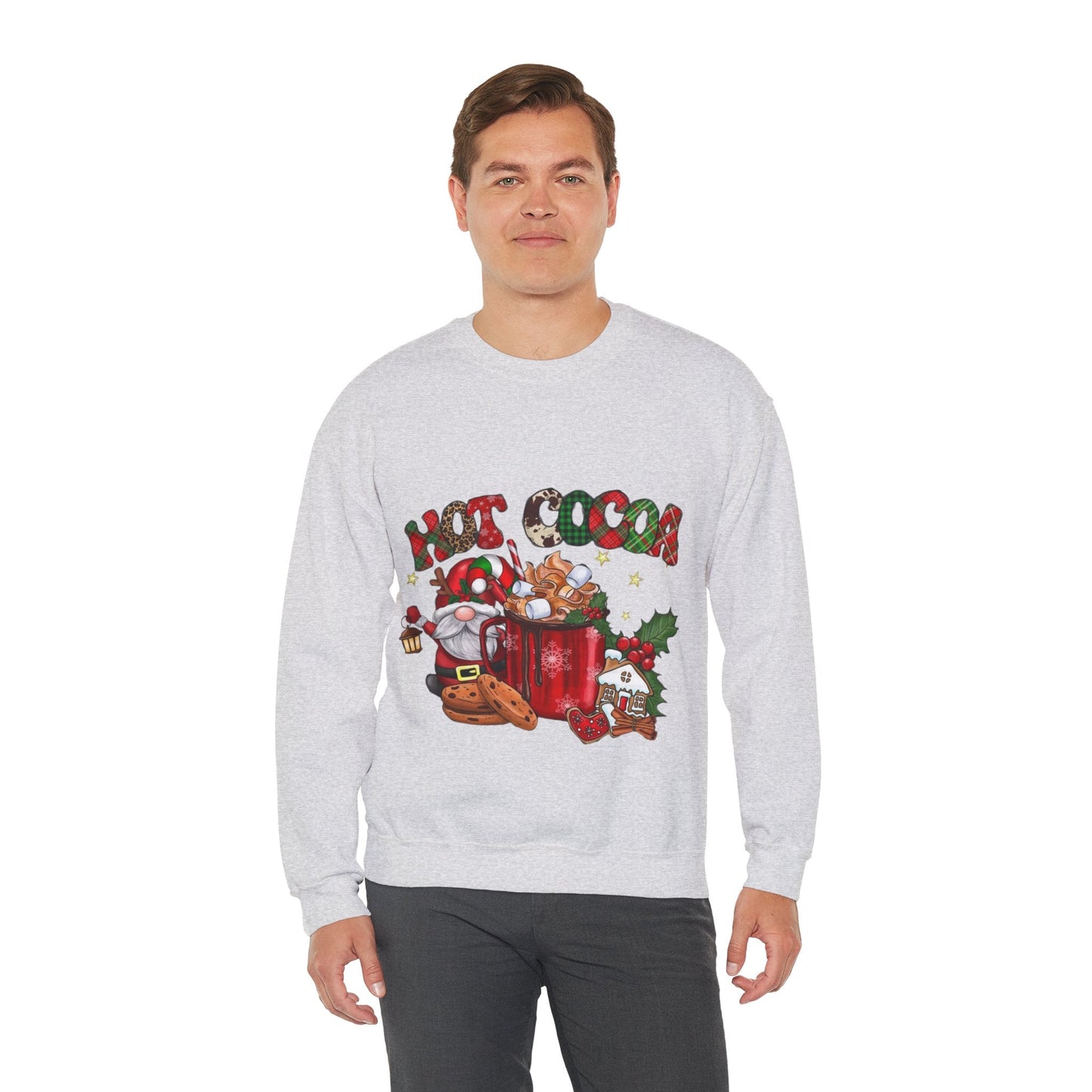 Hot Cocoa Christmas Movies Sweatshirt, Gnome Christmas Gift