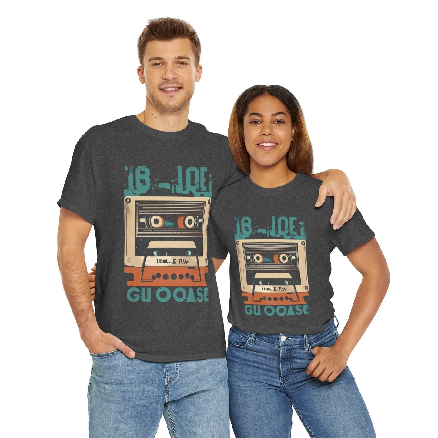 Retro Cassette Unisex Heavy Cotton Tee – Nostalgic Music Apparel