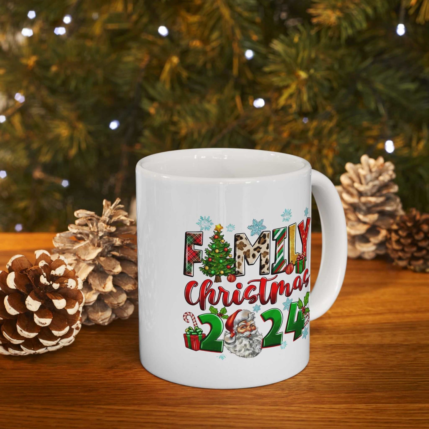 Family Christmas 2024 Mugs, Santa Claus Family Gift